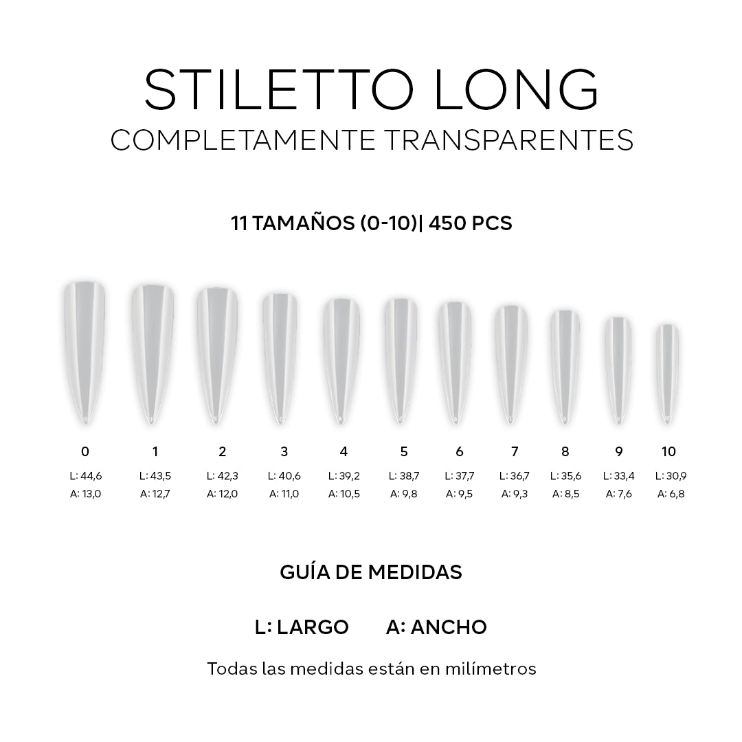 Easy Tip - Stiletto Long - Size 1 Refill