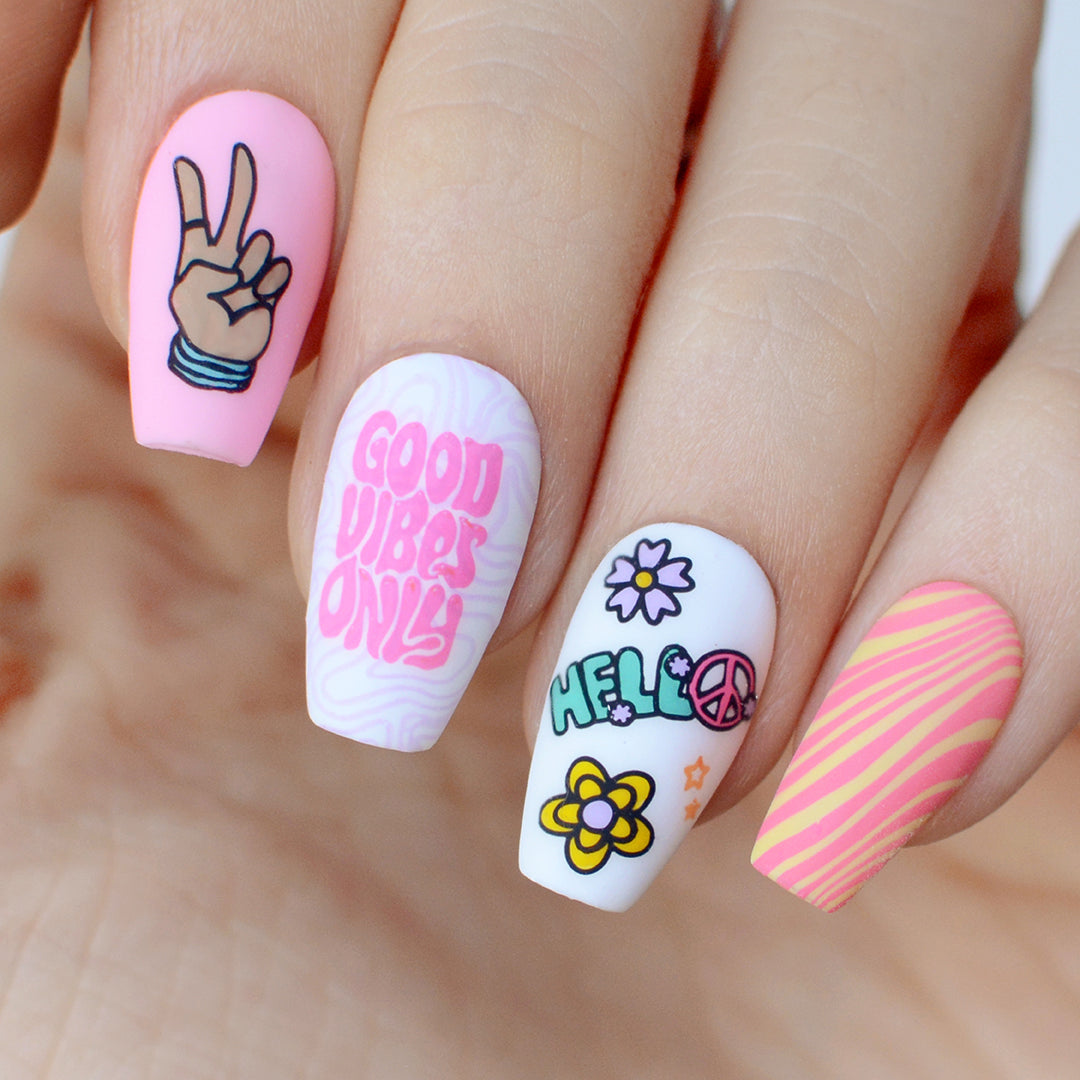 Placa de Stamping Flower Power #76