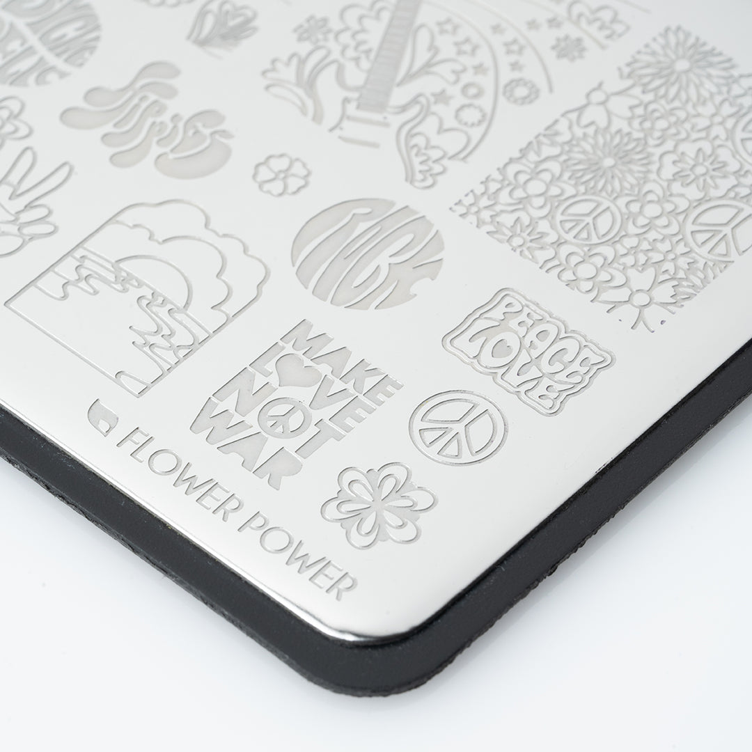 Placa de Stamping Flower Power #76