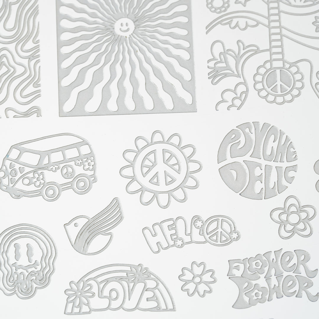 Placa de Stamping Flower Power #76