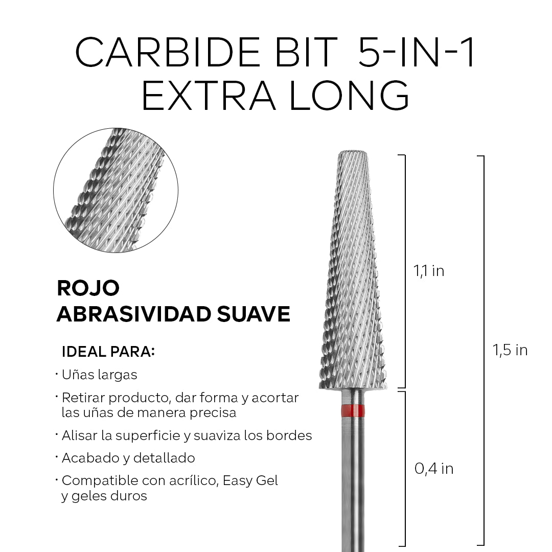 5-in-1 Extra Long - Fine - Red