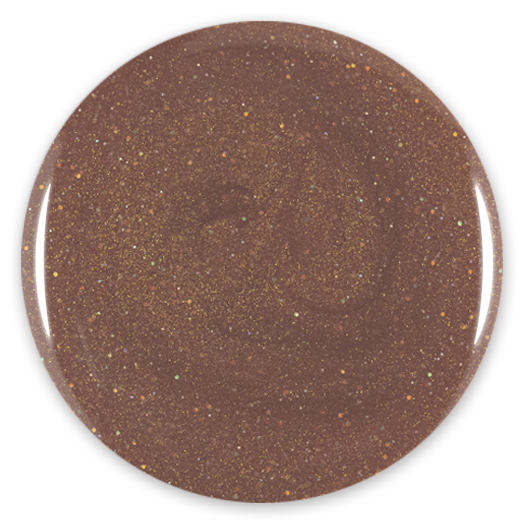 Gel Color - Rubber Base Coat - Sparkly ginger