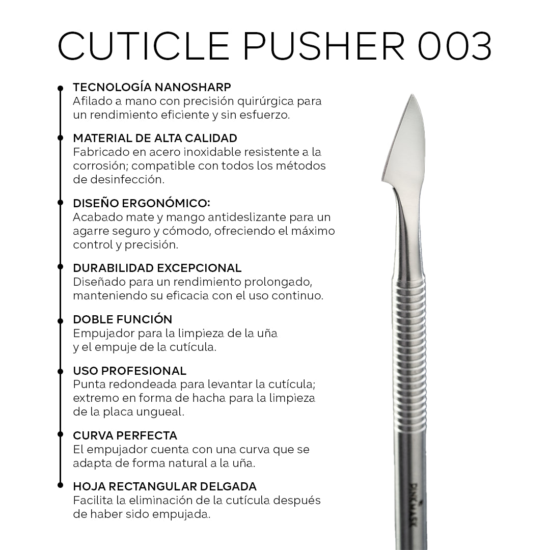 Empujador de cutículas Pro Line CPS-003 de Mi tienda, herramienta para cuidado de uñas, con diseño ergonómico y resistente.