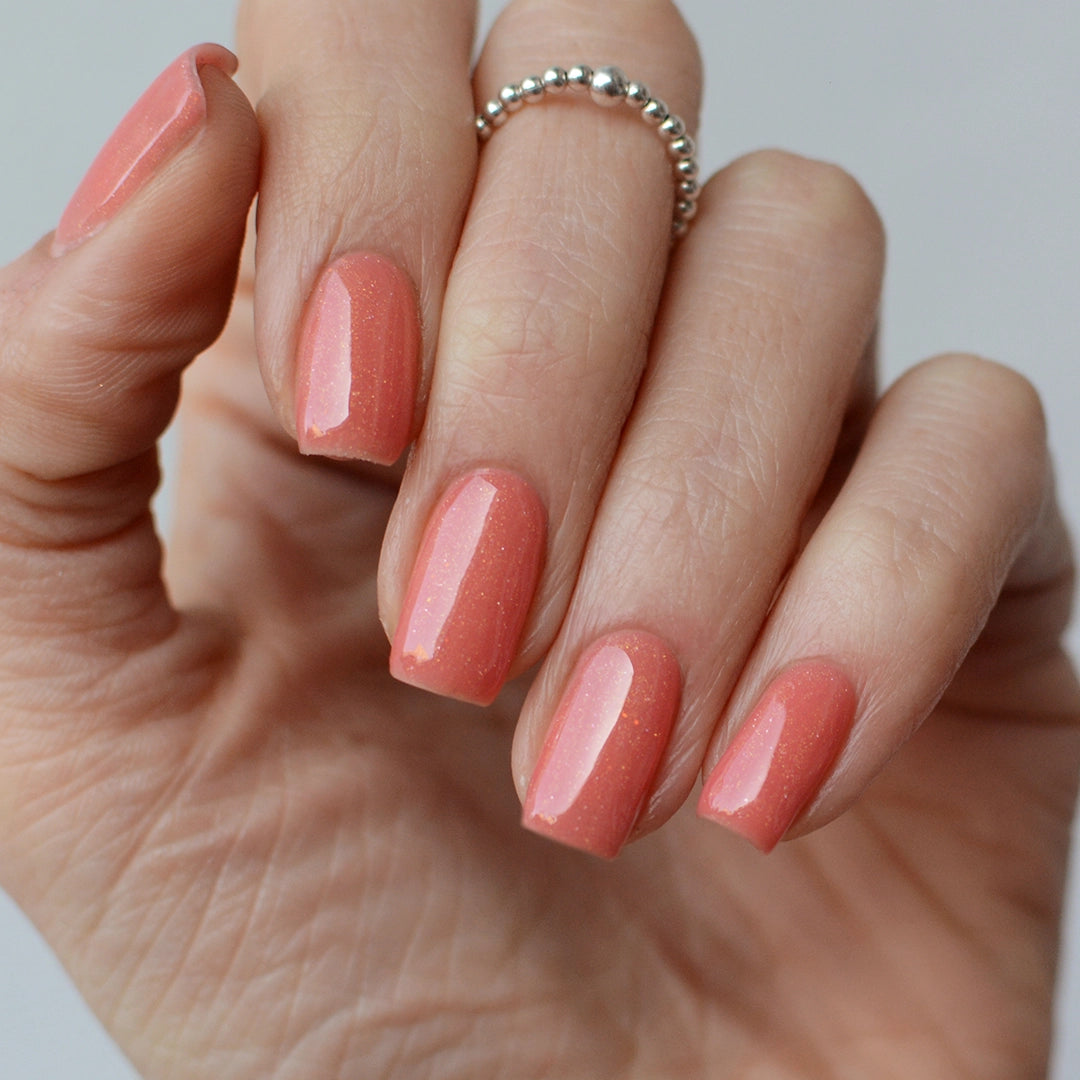 Gel Color - Rubber Base Coat - Sparkly Crush