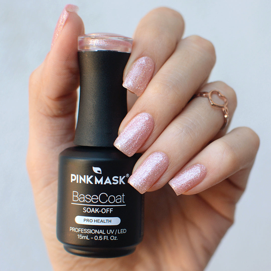 Gel Color - Rubber Base Coat - Sparkly Charm