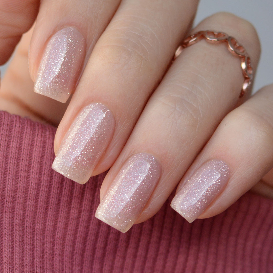 Gel Color - Rubber Base Coat - Sparkly Rose