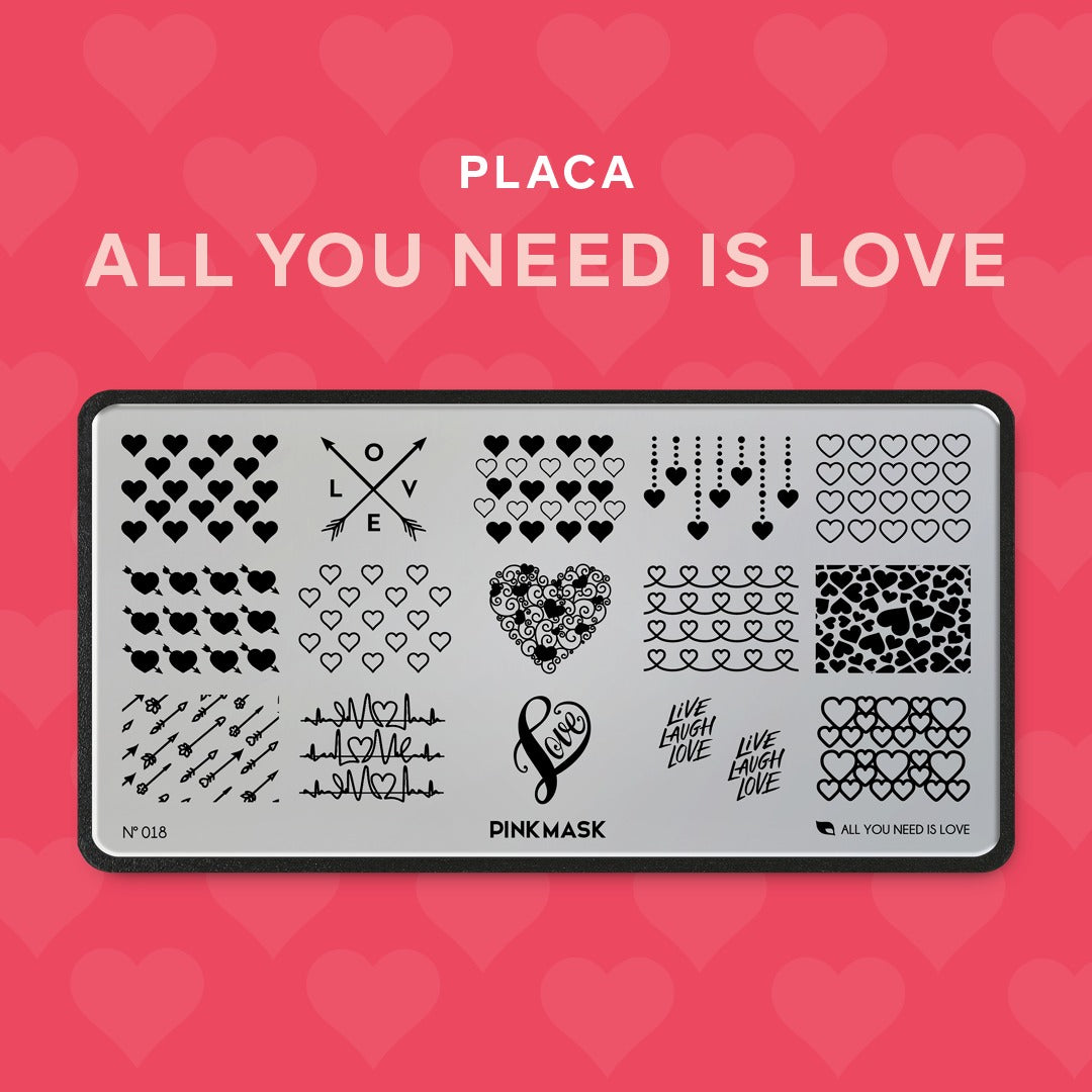 Placa de Stamping All You Need Is Love #18