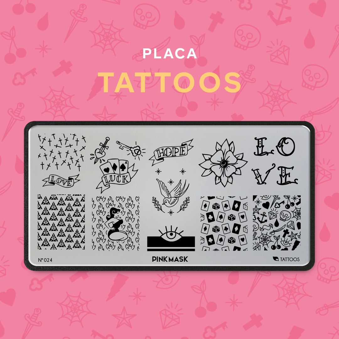 Placa de Stamping Tattoos #24