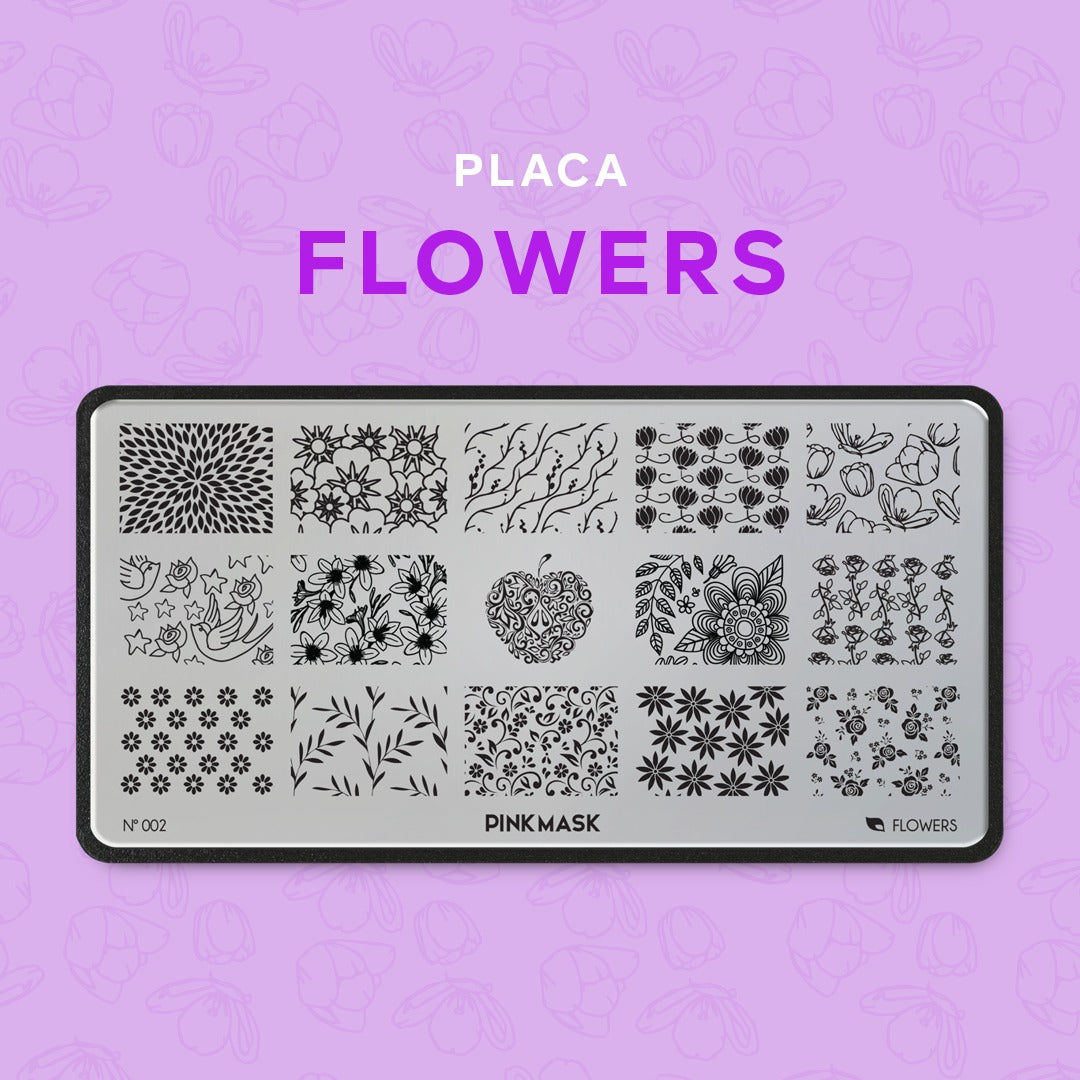Placa de Stamping Flowers #2