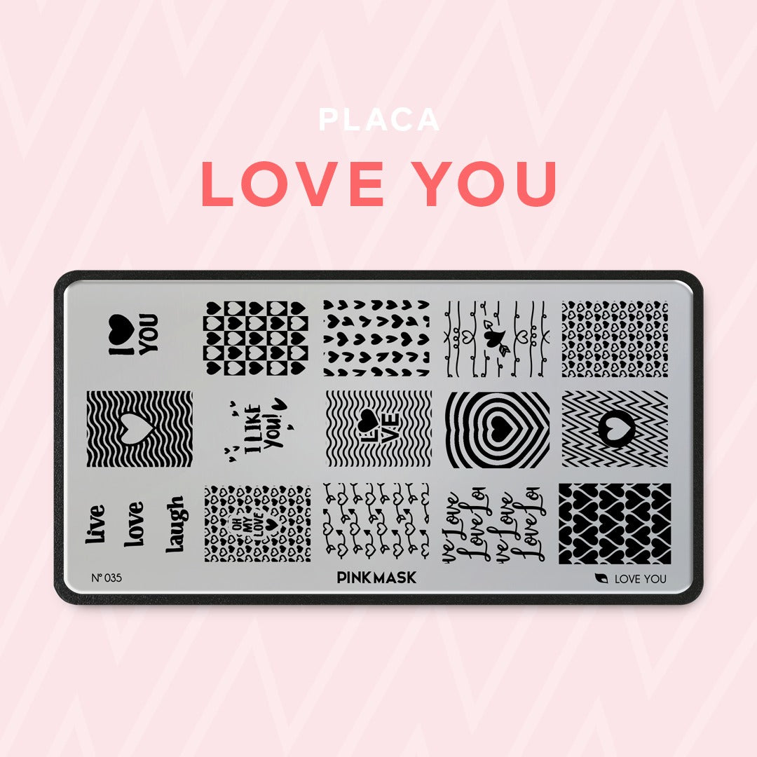Placa de Stamping Love You #35