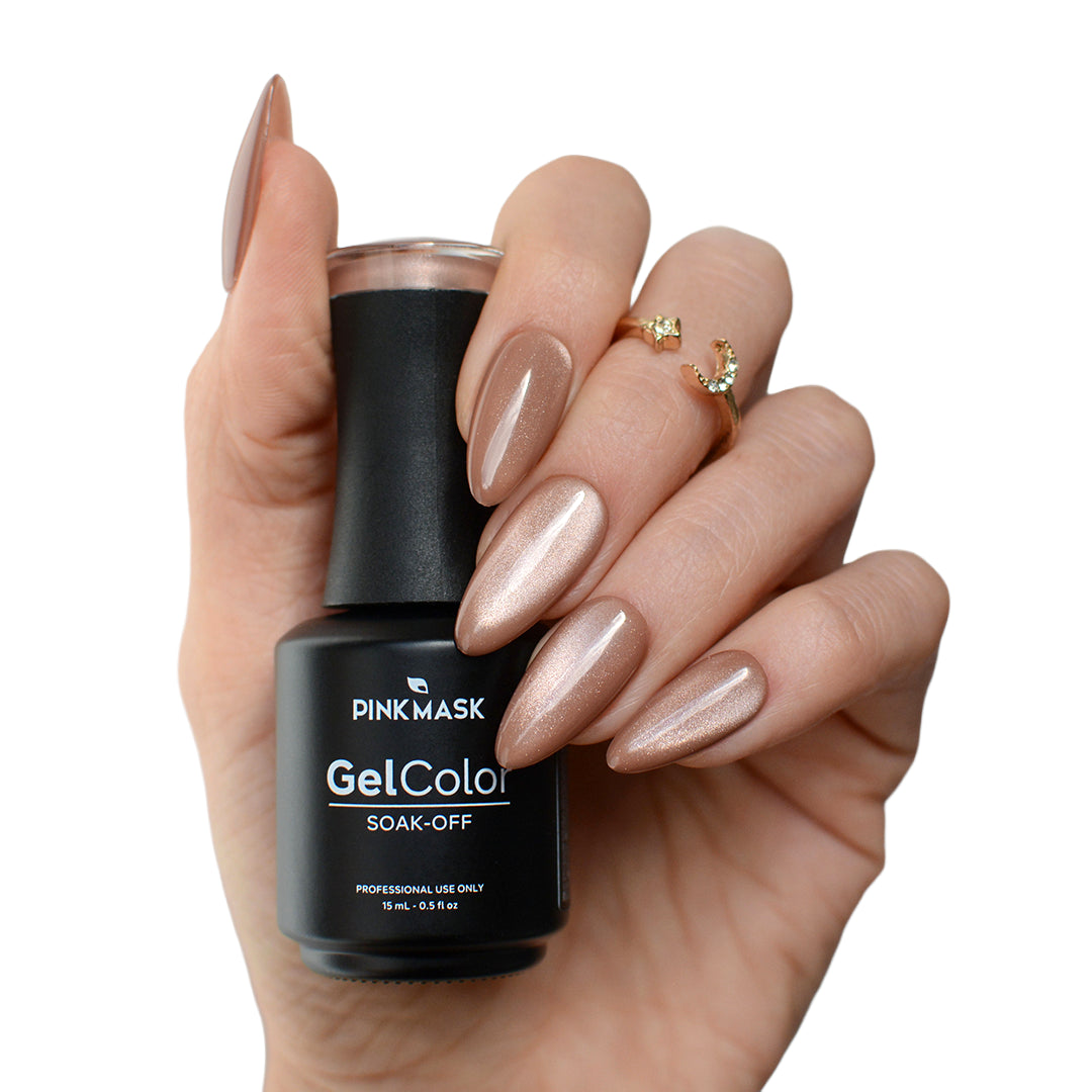 Gel Color - Peach Glow - Col. Crystal Nude Cat Eye