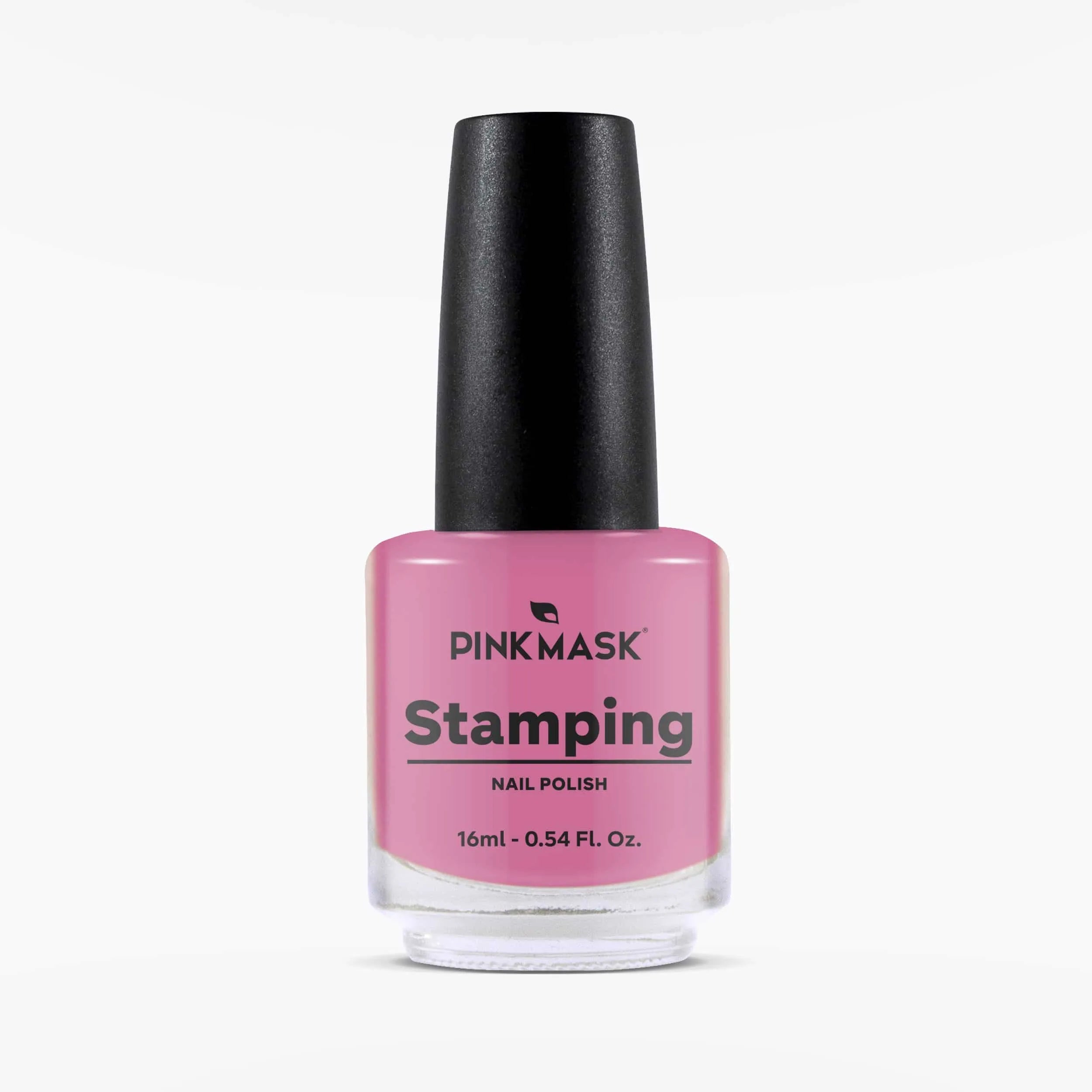 Esmalte para stamping rosa Malibu de la marca Mi tienda, gel brillante para decorar uñas con diseño preciso.