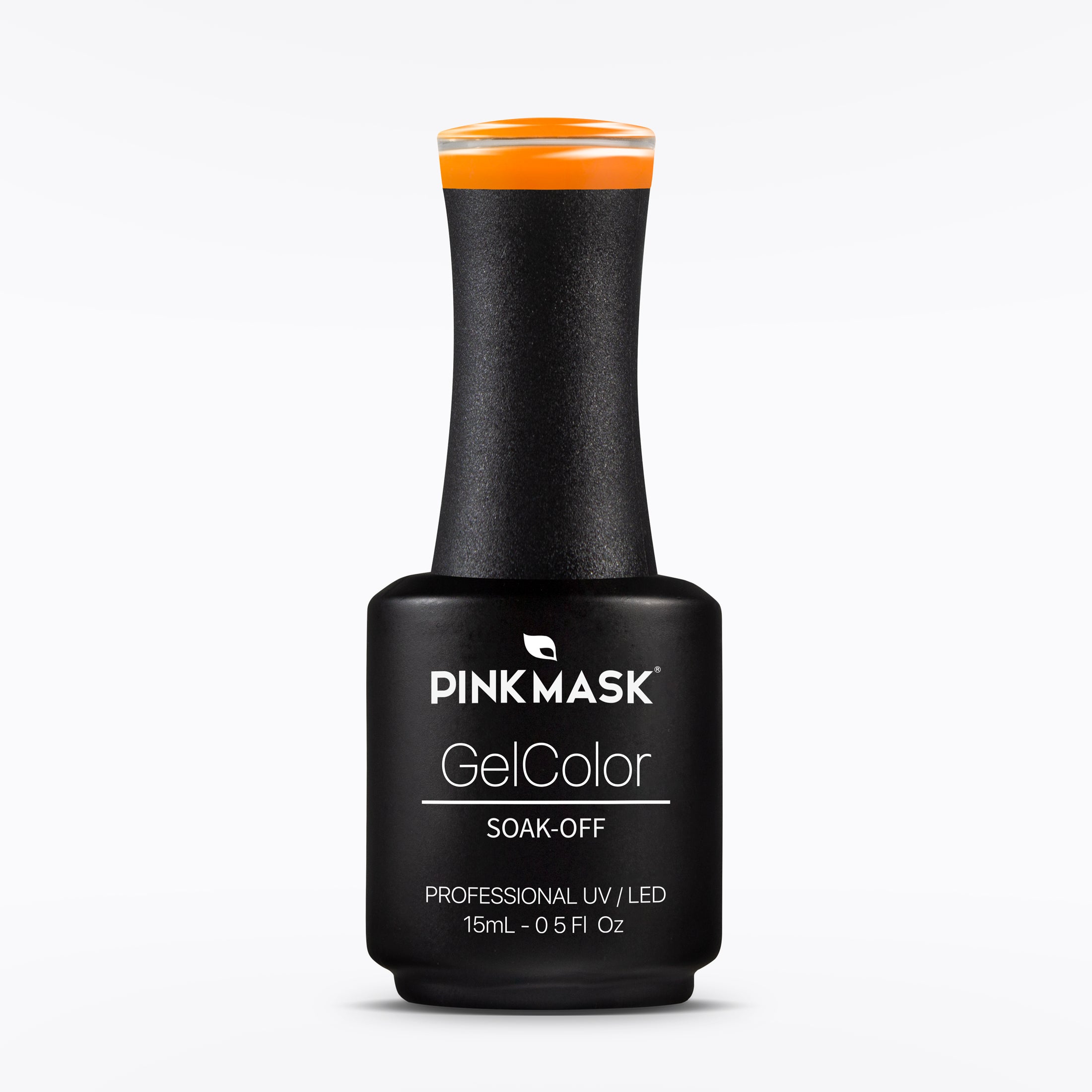 Gel de color Mango Punch de Mi tienda, frasco con gel de tono anaranjado brillante para decoración y nail art.