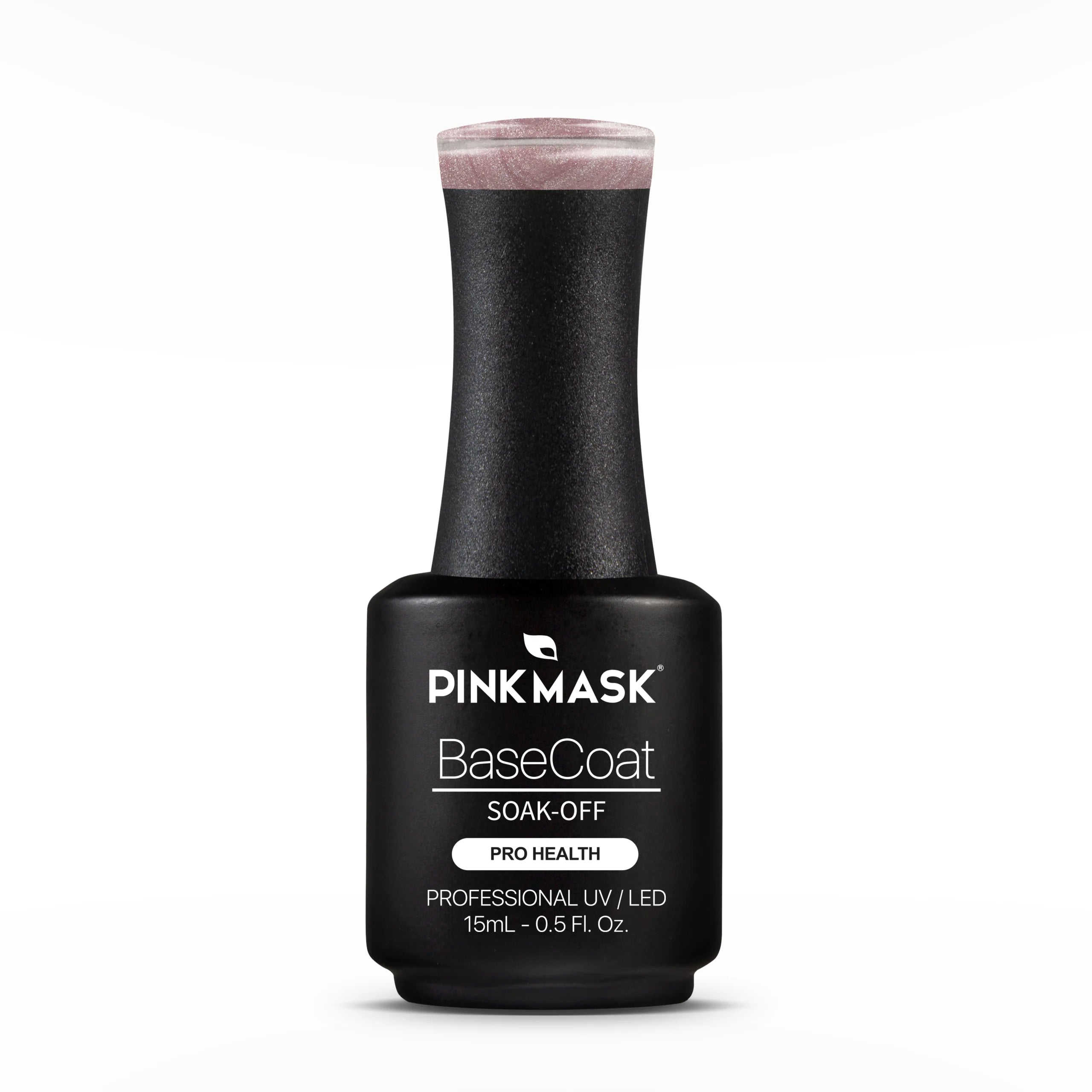 Gel Color - Rubber Base Coat - Sparkly Rose