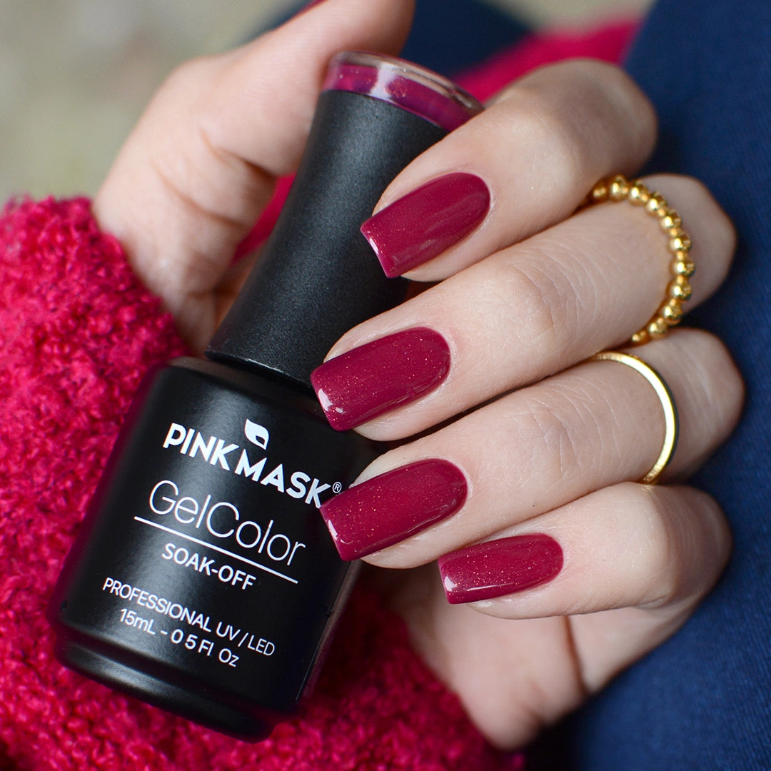 Gel de color Scarlet Witch de Mi tienda, gel de uñas rojo vibrante y brillante para diseños creativos y llamativos.