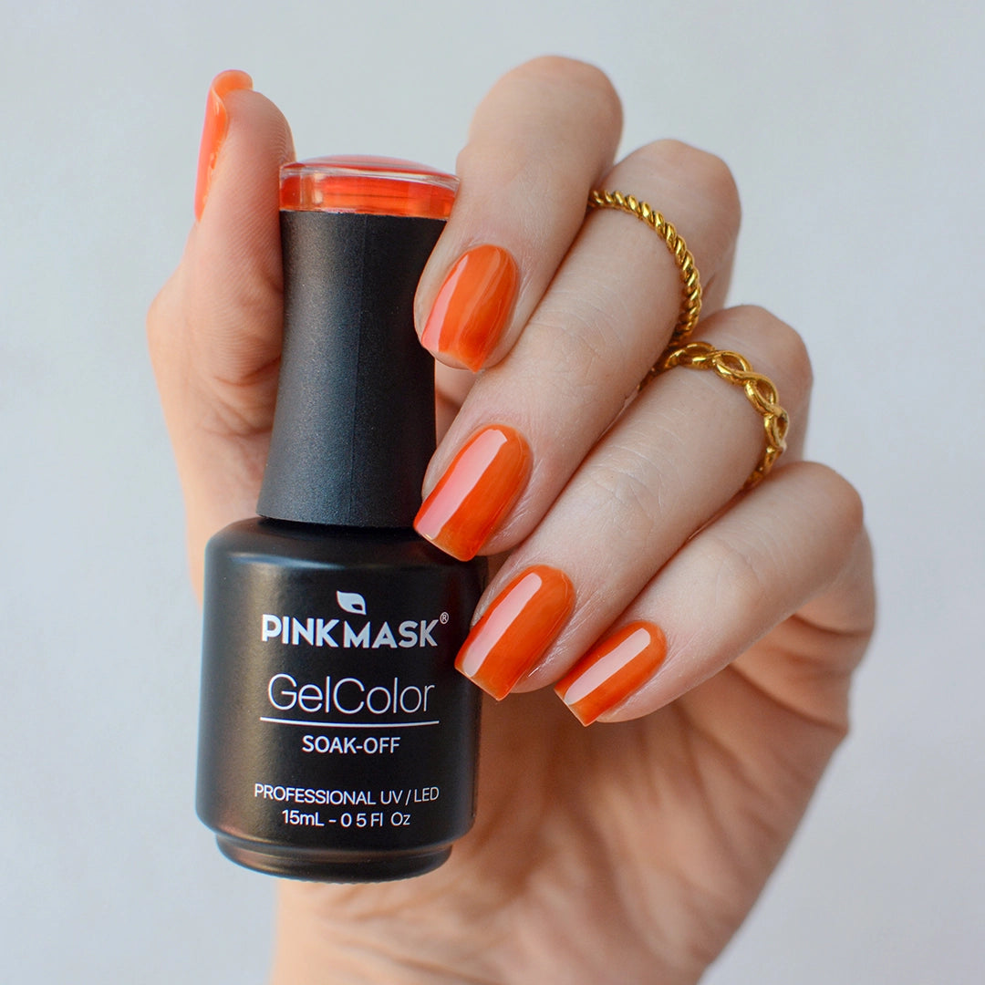 Gel de color Tiffany de Mi Tienda, envase con gel azul vibrante para uñas, en tubo con tapa plateada.