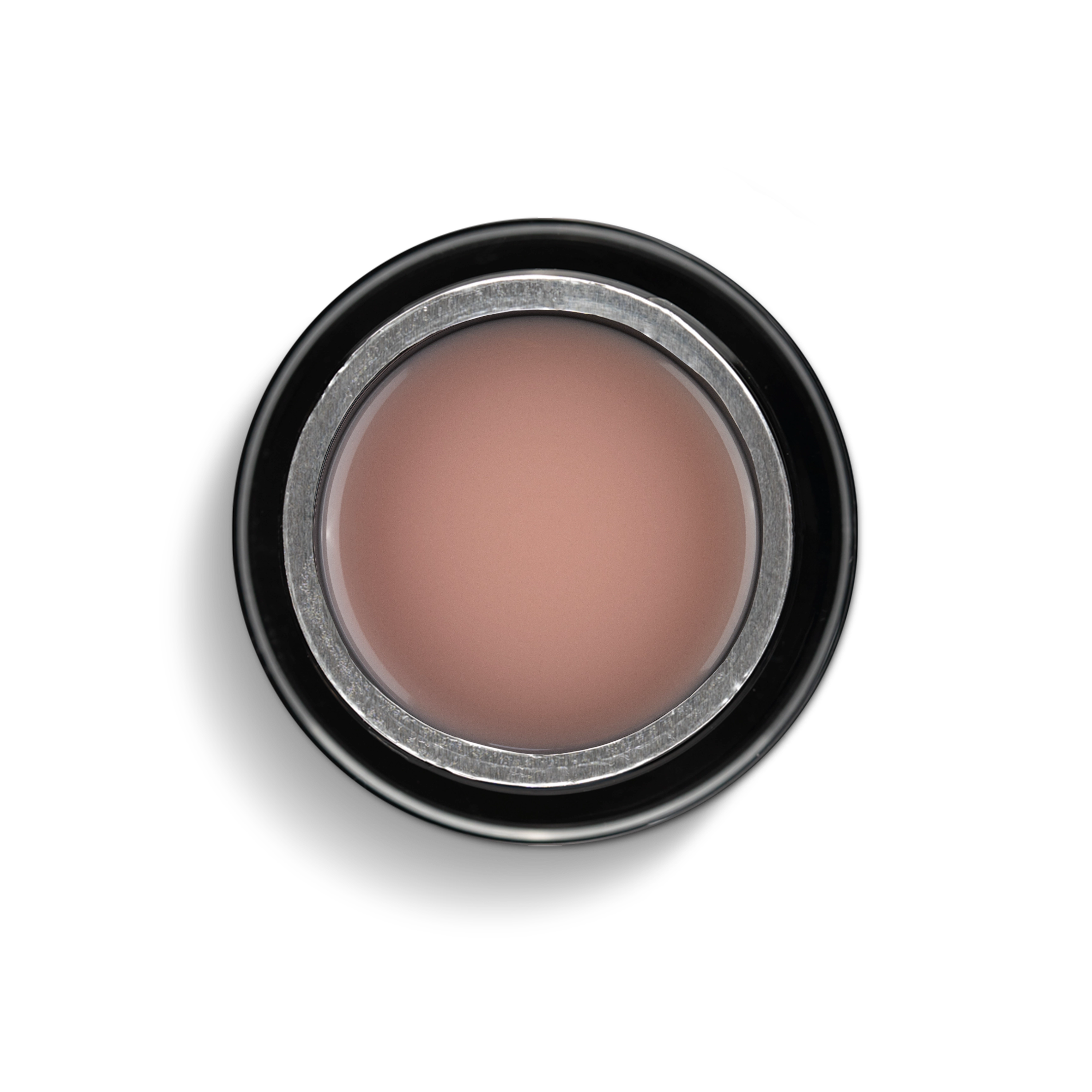 Gel de construcción Pink Mask en pote, color rosa, ideal para uñas, con diseño decorativo "Put your records on".