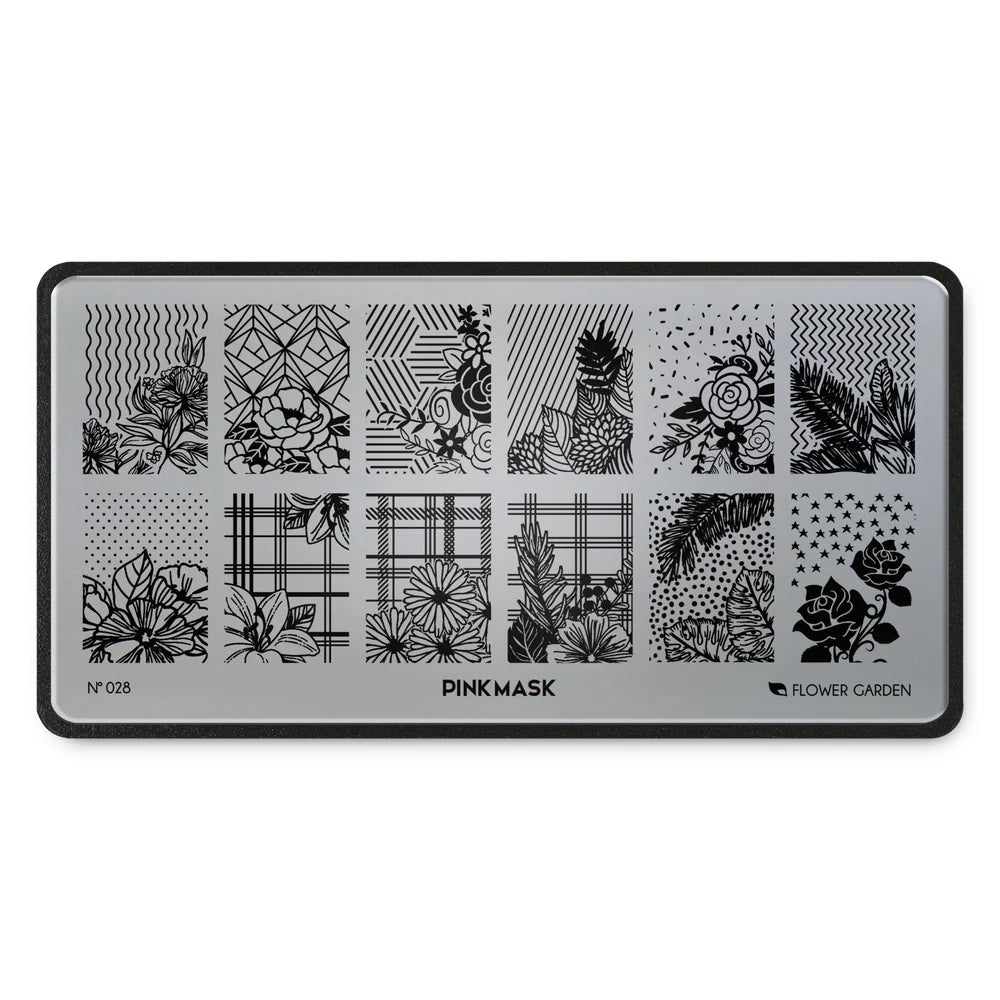 Placa de Stamping Flower Garden #28