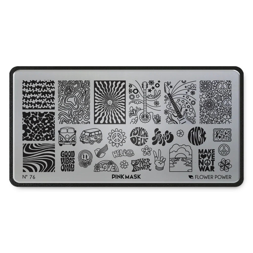 Placa de Stamping Flower Power #76