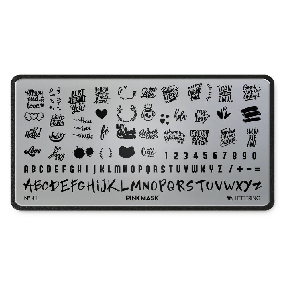 Placa de Stamping Lettering #41