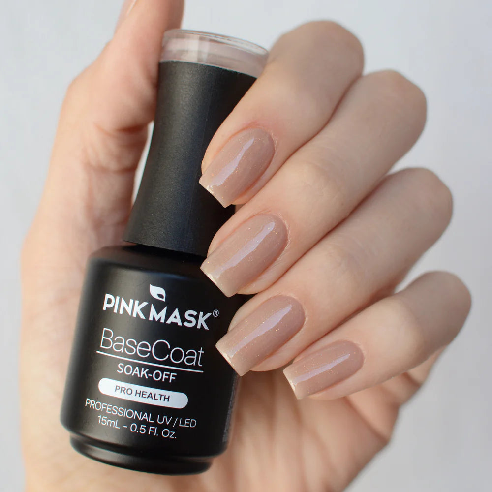 Gel Color - Rubber Base Coat - Sparkly sand