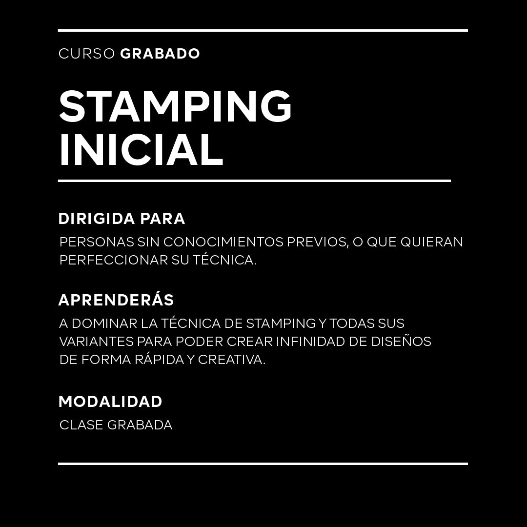 Curso Grabado de Stamping Inicial by Gisella Sosa