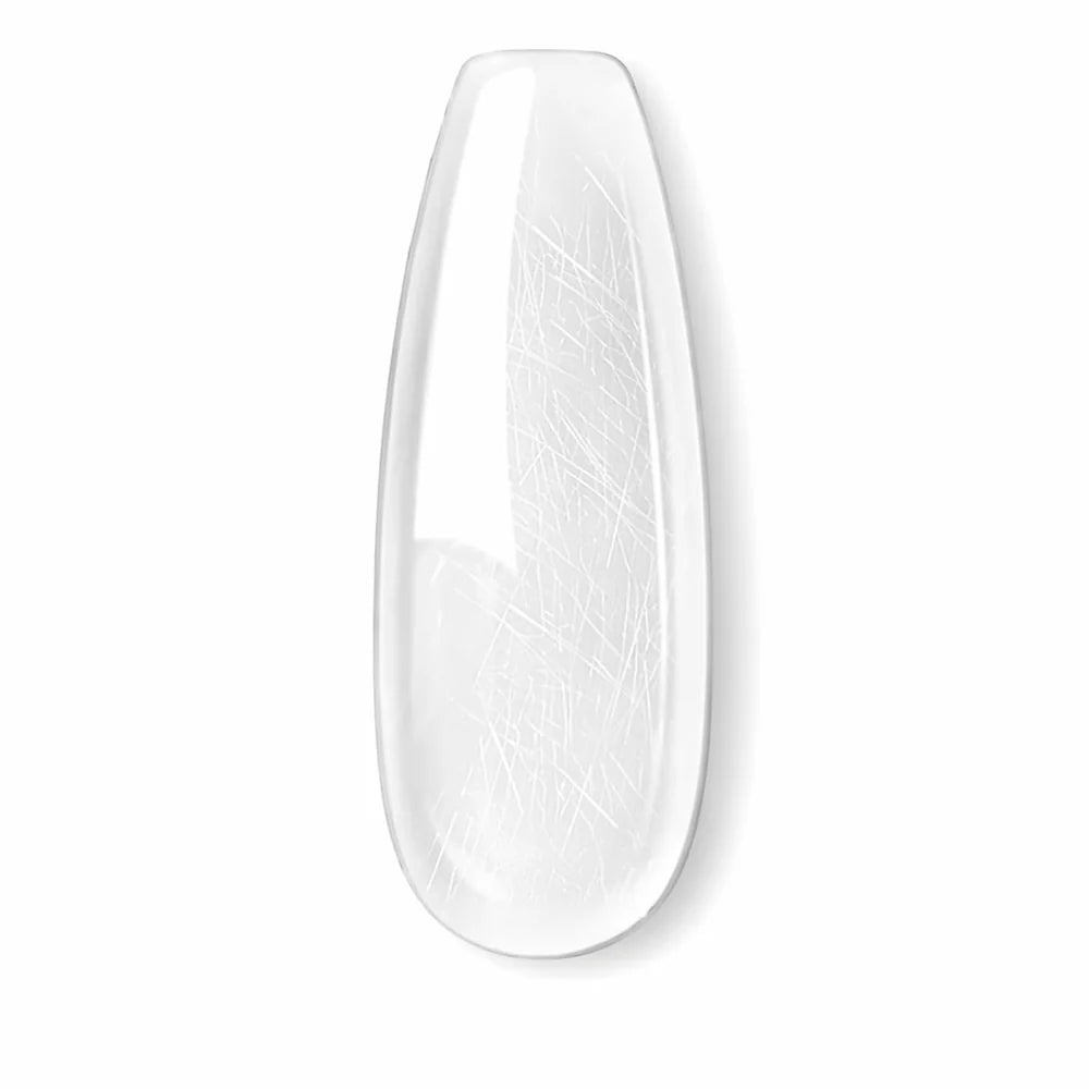 Fibra de vidrio en maceta transparente de Pink Mask, material resistente y flexible para proyectos de reparación y decoración.
