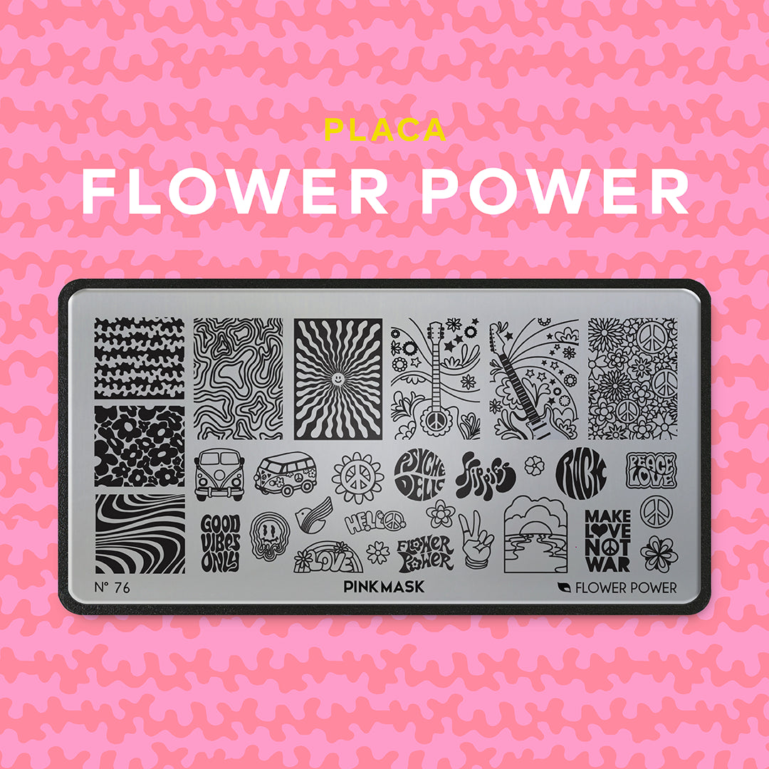 Placa de Stamping Flower Power #76