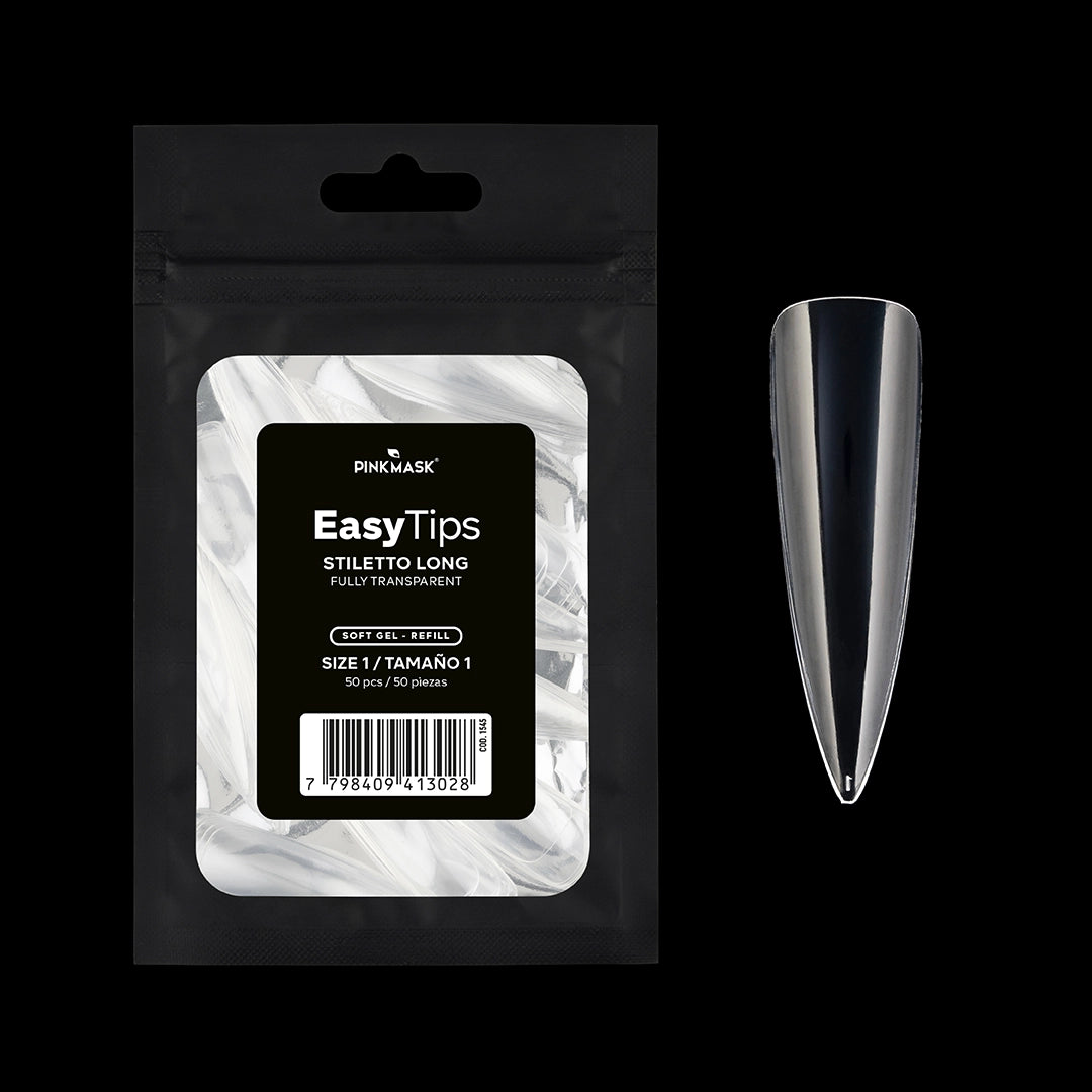 Easy Tip - Stiletto Long - Size 1 Refill