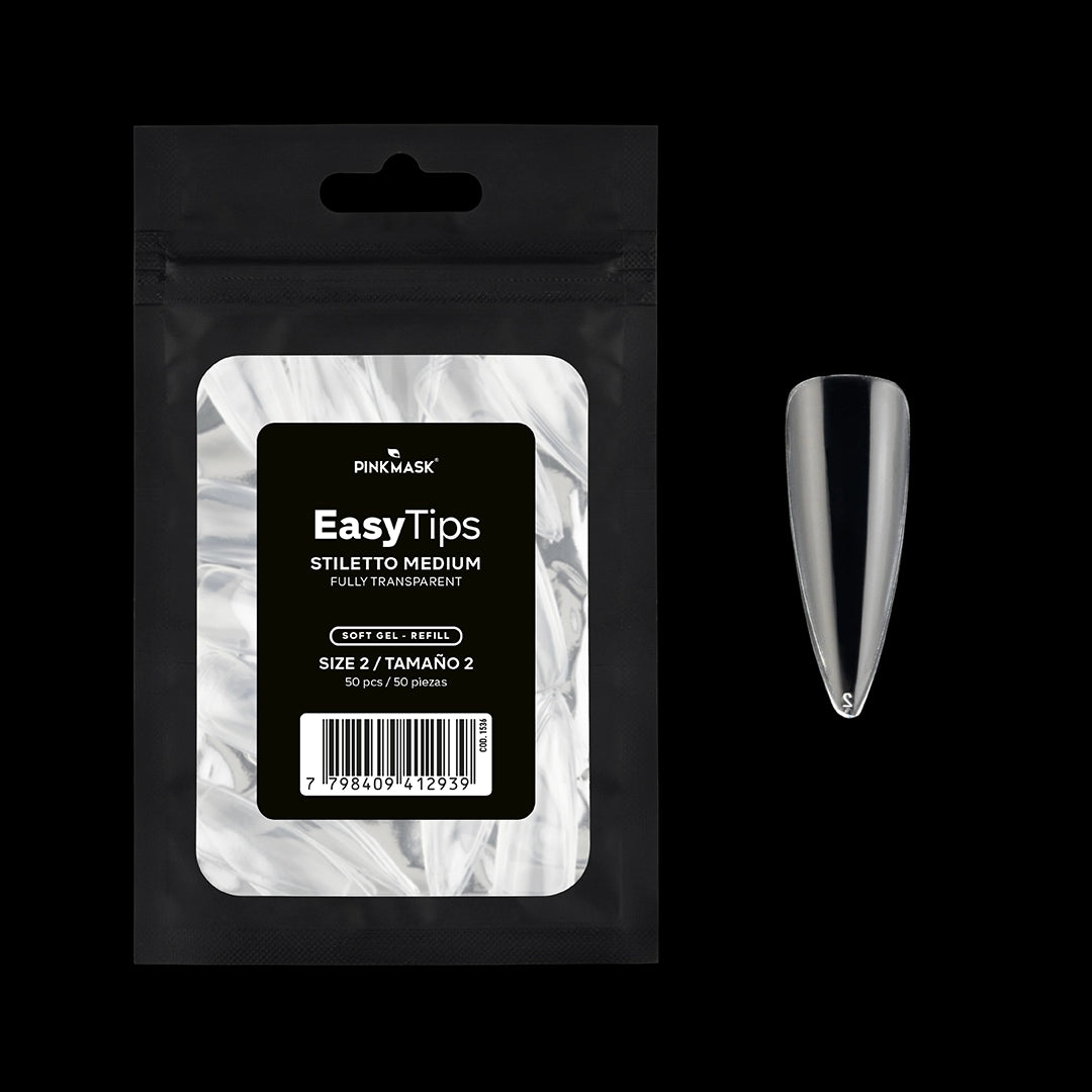 Easy Tip - Stiletto Medium - Size 2 Refill
