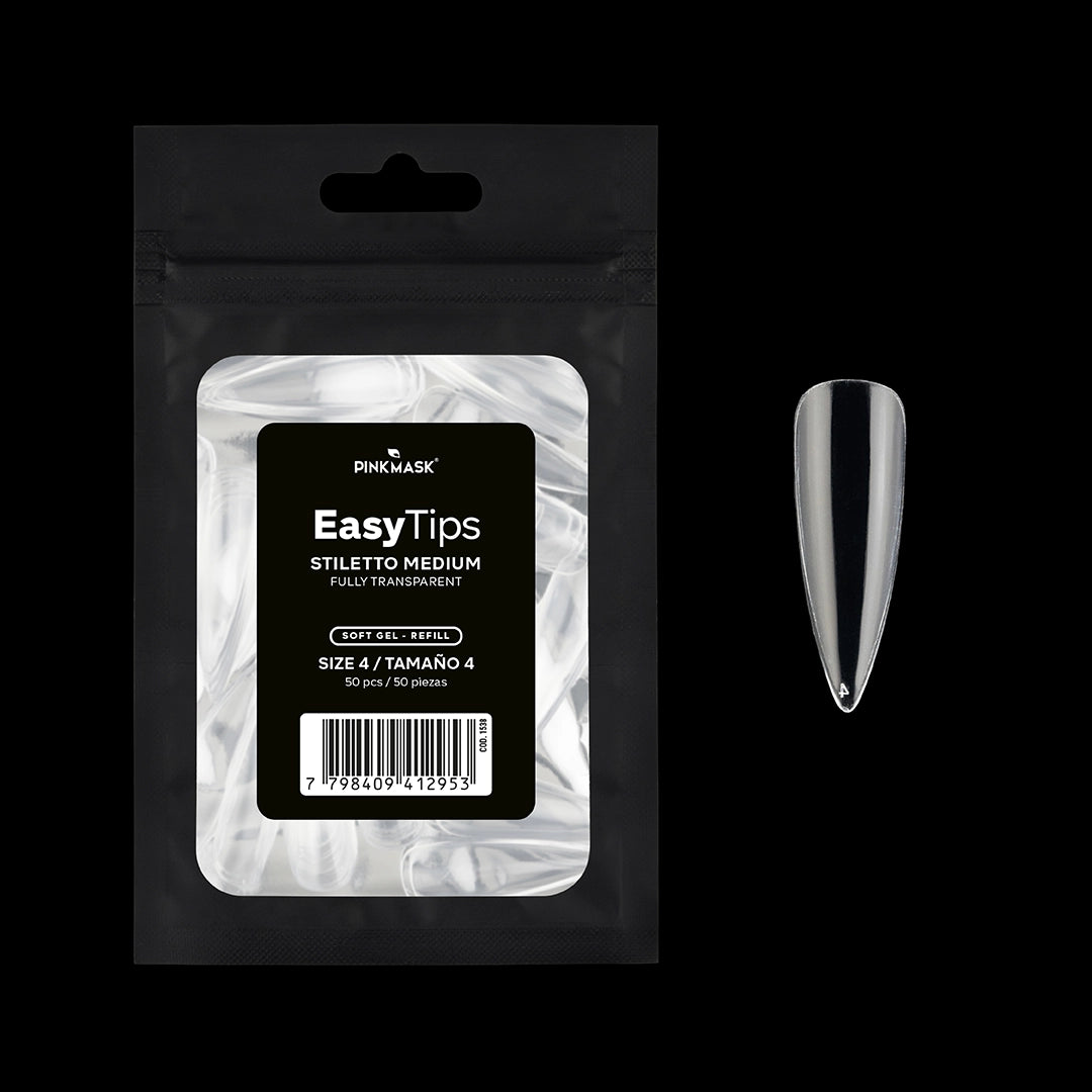 Easy Tip - Stiletto Medium - Size 4 Refill