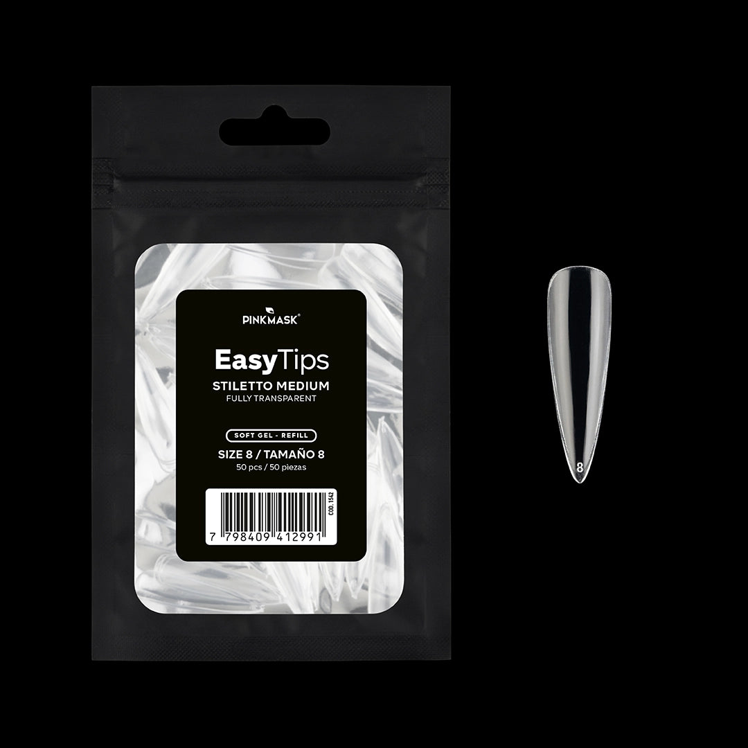 Easy Tip - Stiletto Medium - Size 8 Refill