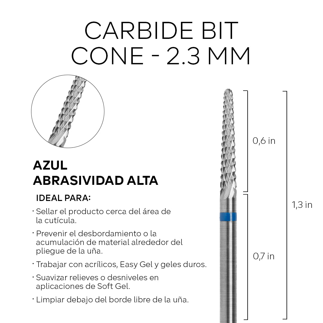 Carbide Bit - Cone - 2.3 mm - Blue