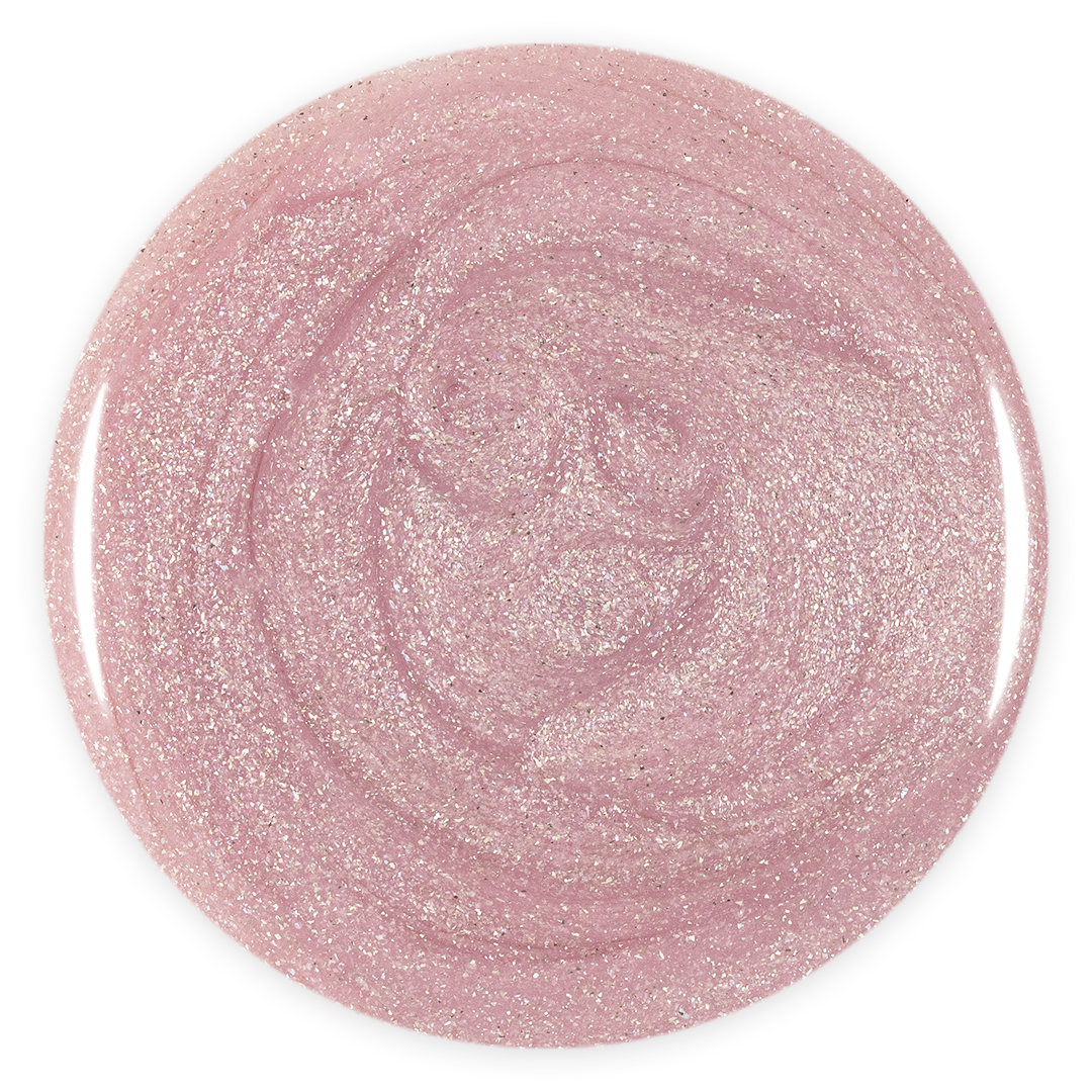 Gel Color - Rubber Base Coat - Sparkly Rose