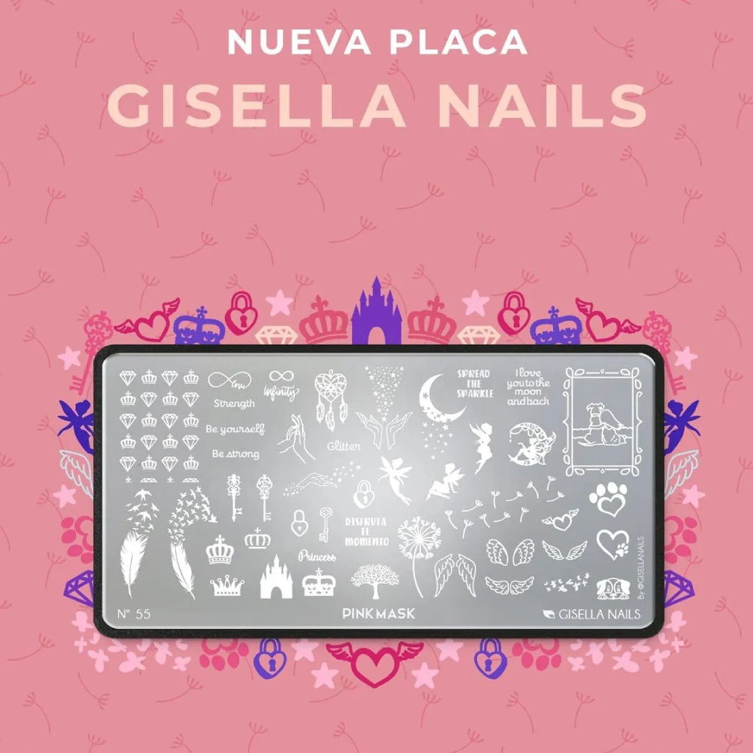 Placa de Stamping Gisella Nails #55