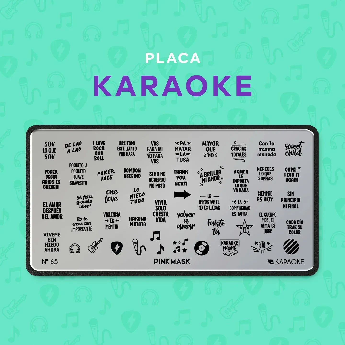 Placa de Stamping Karaoke #65