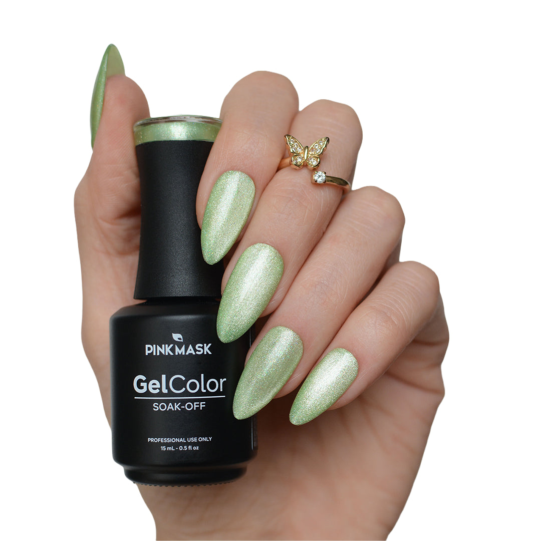 Gel Color - Pistacchio Glow - Col. Pastel Cat Eye