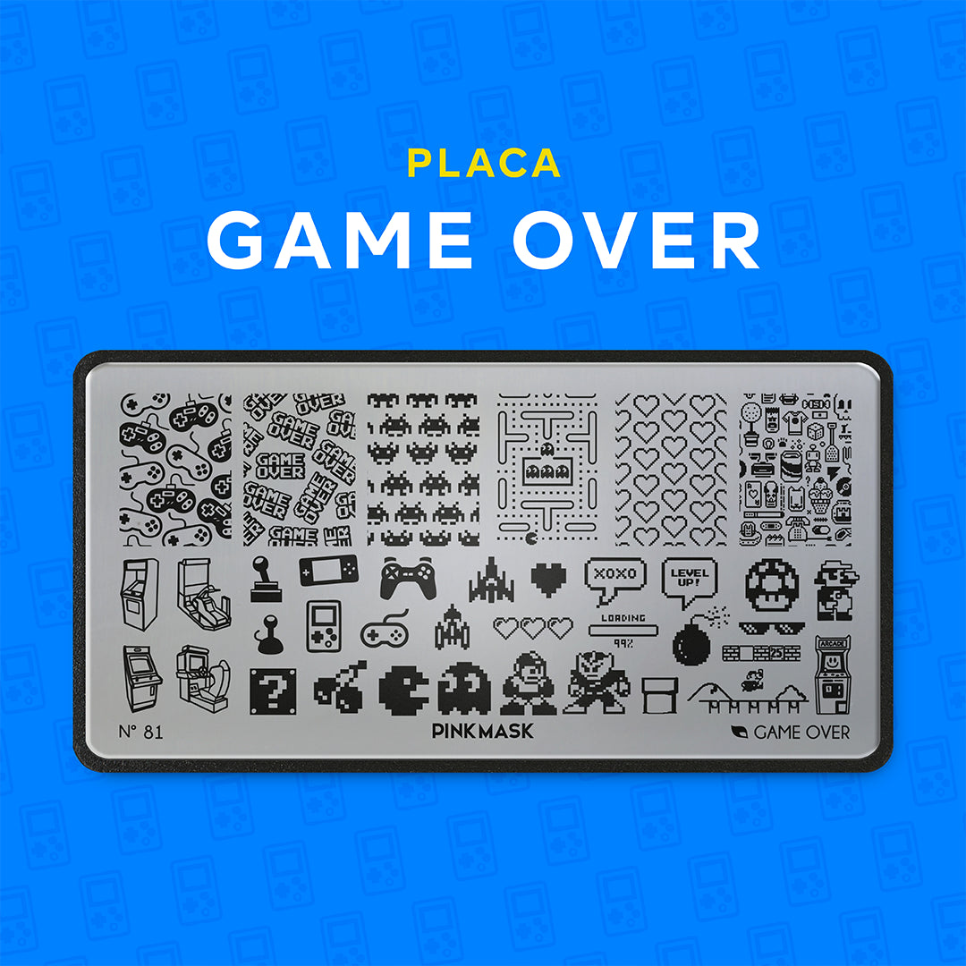 Placa de Stamping Game Over #81