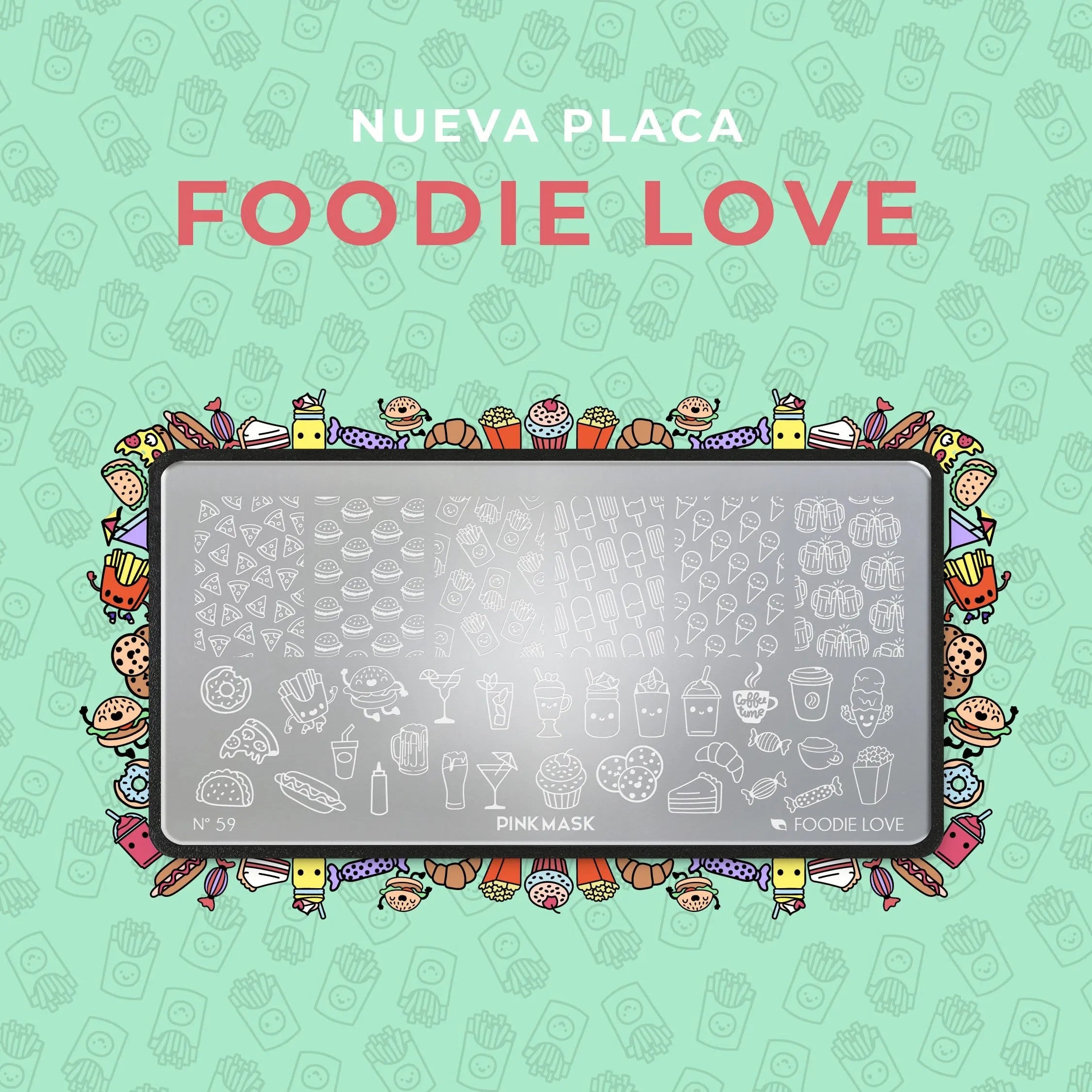 Placa de Stamping Foodie Love #59