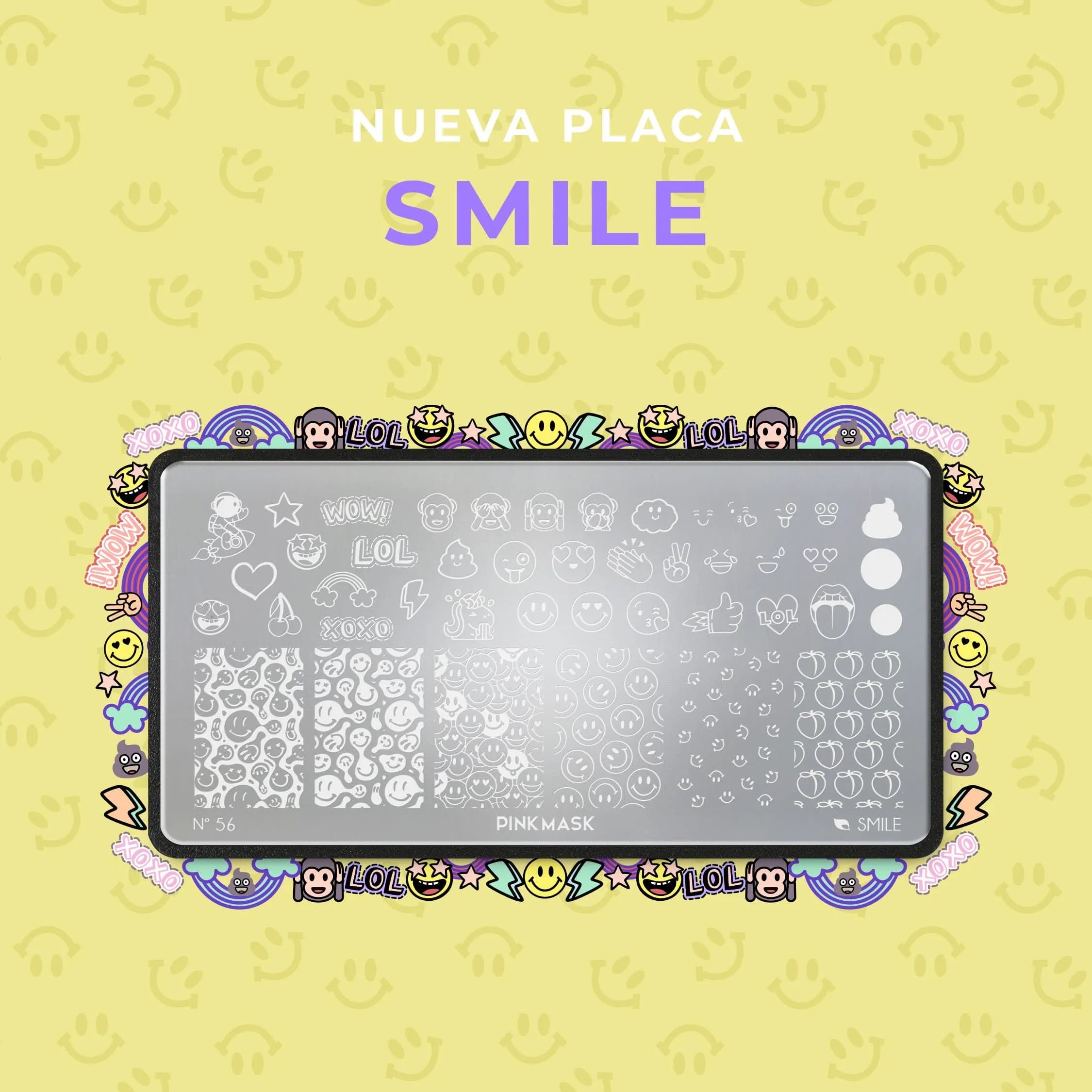 Placa de Stamping Smile #56