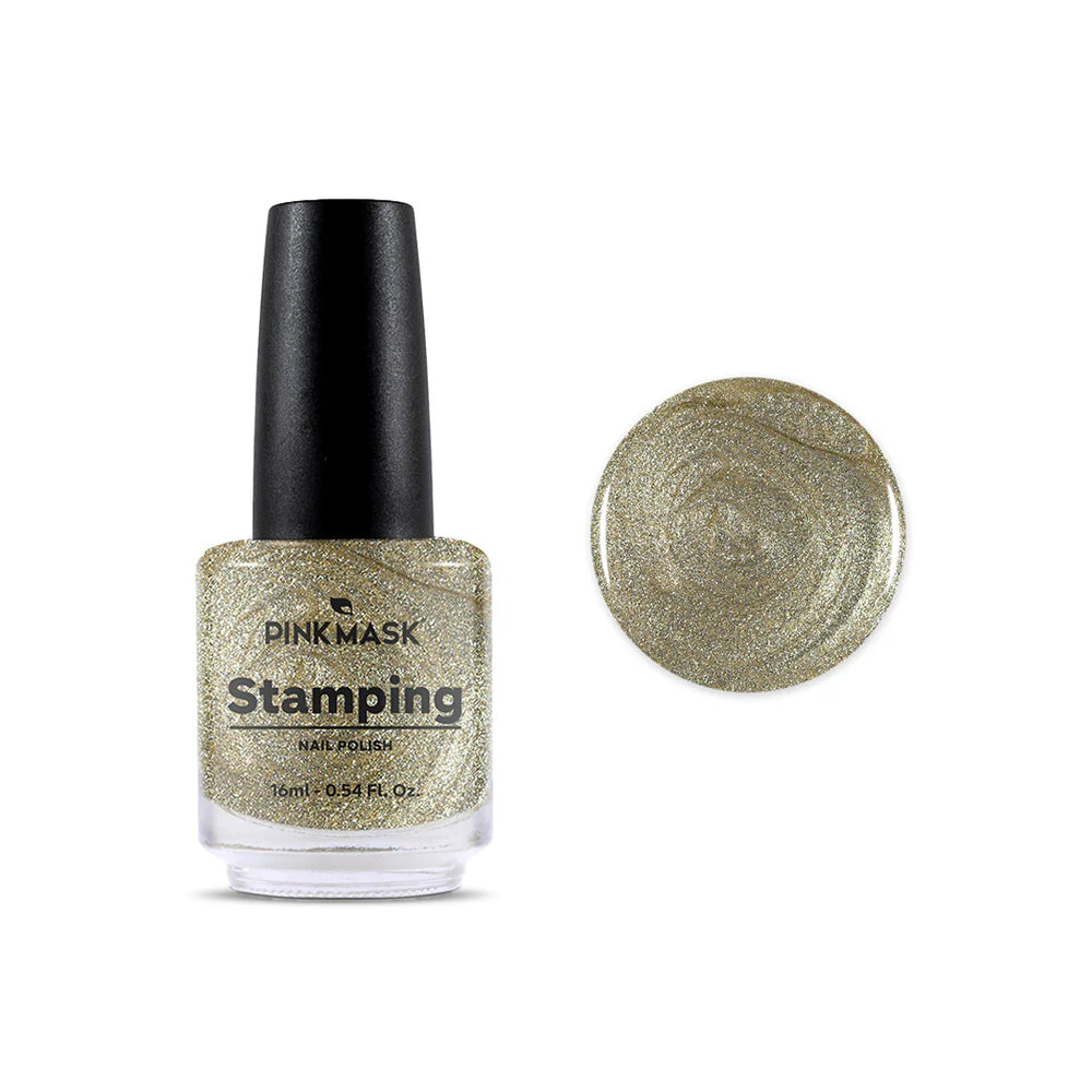Esmalte Para Stamping Pink Mask - Dorado