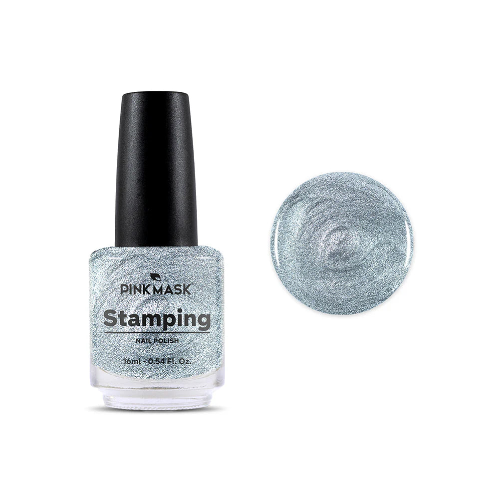 Esmalte Para Stamping Pink Mask - Plateado