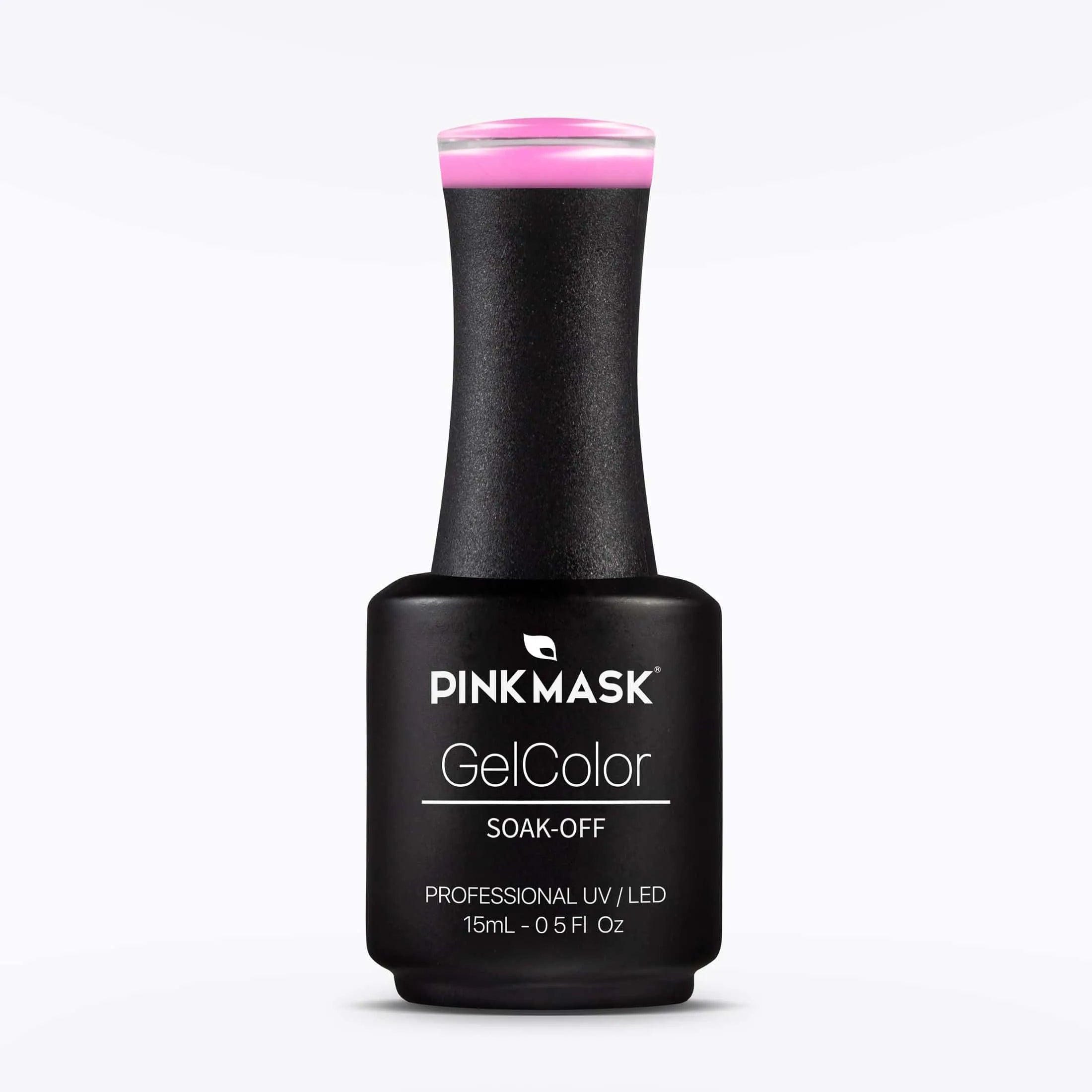Gel de color Girl Power de Mi tienda, esmalte de uñas vibrante en tono rosado con brillo brillante.
