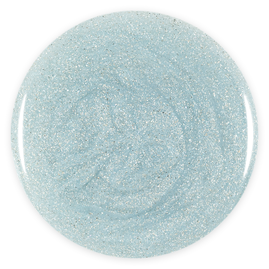 Gel Color - Rubber Base Coat - Sparkly Sky