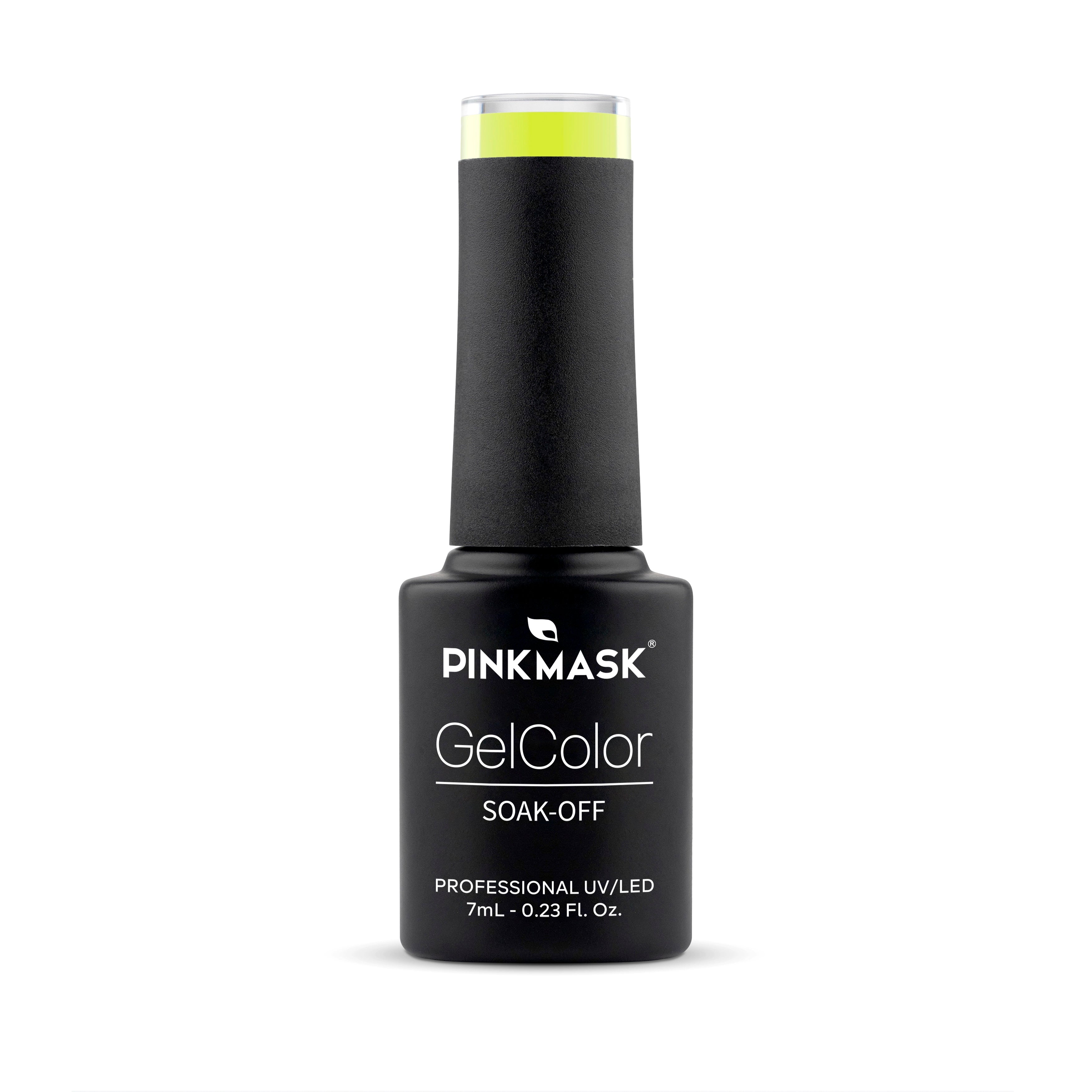 Gel de color amarillo vivo de 7ml de Mi Tienda, ideal para decorar uñas con tono brillante y llamativo.
