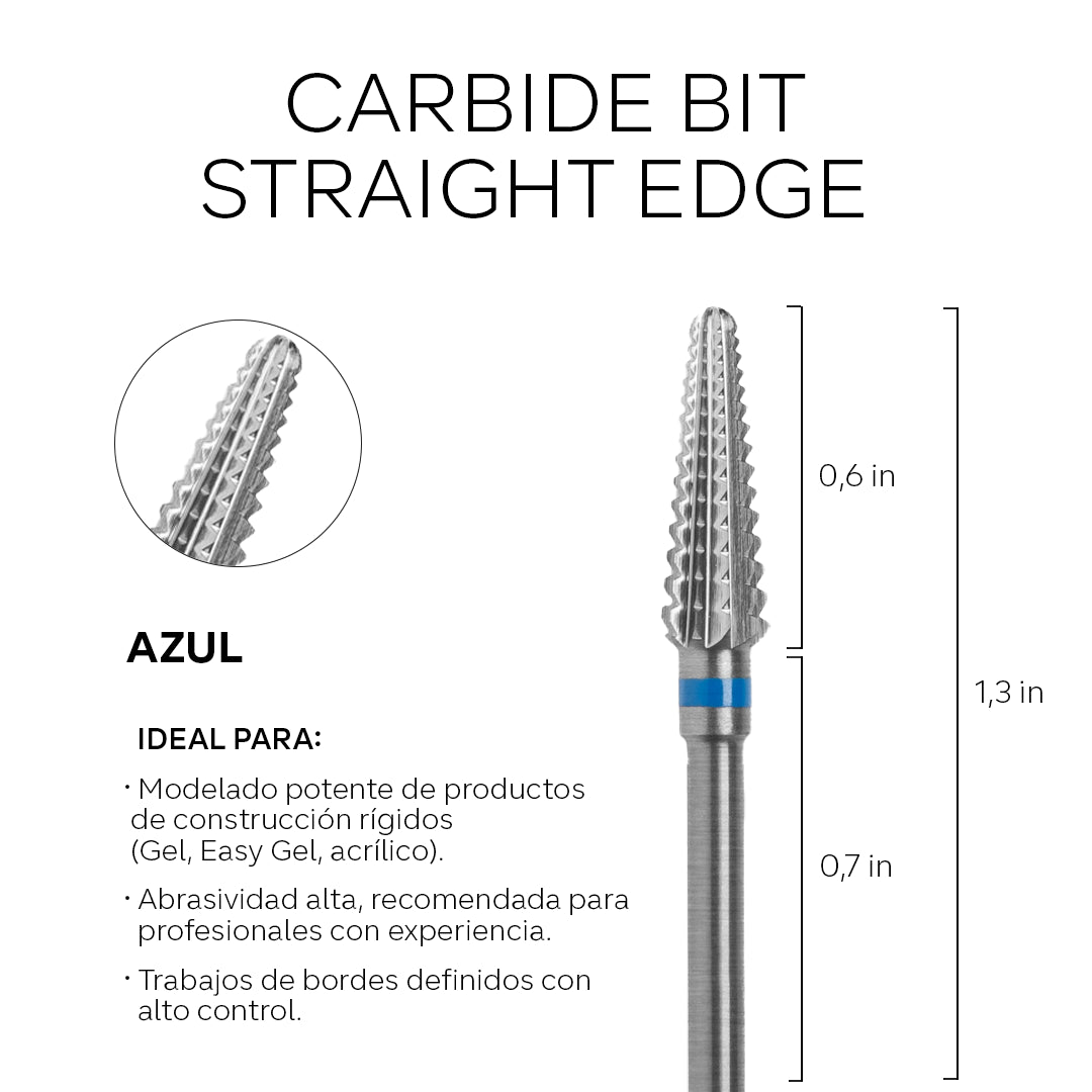 Carbide Bit - Straight Edge - Blue