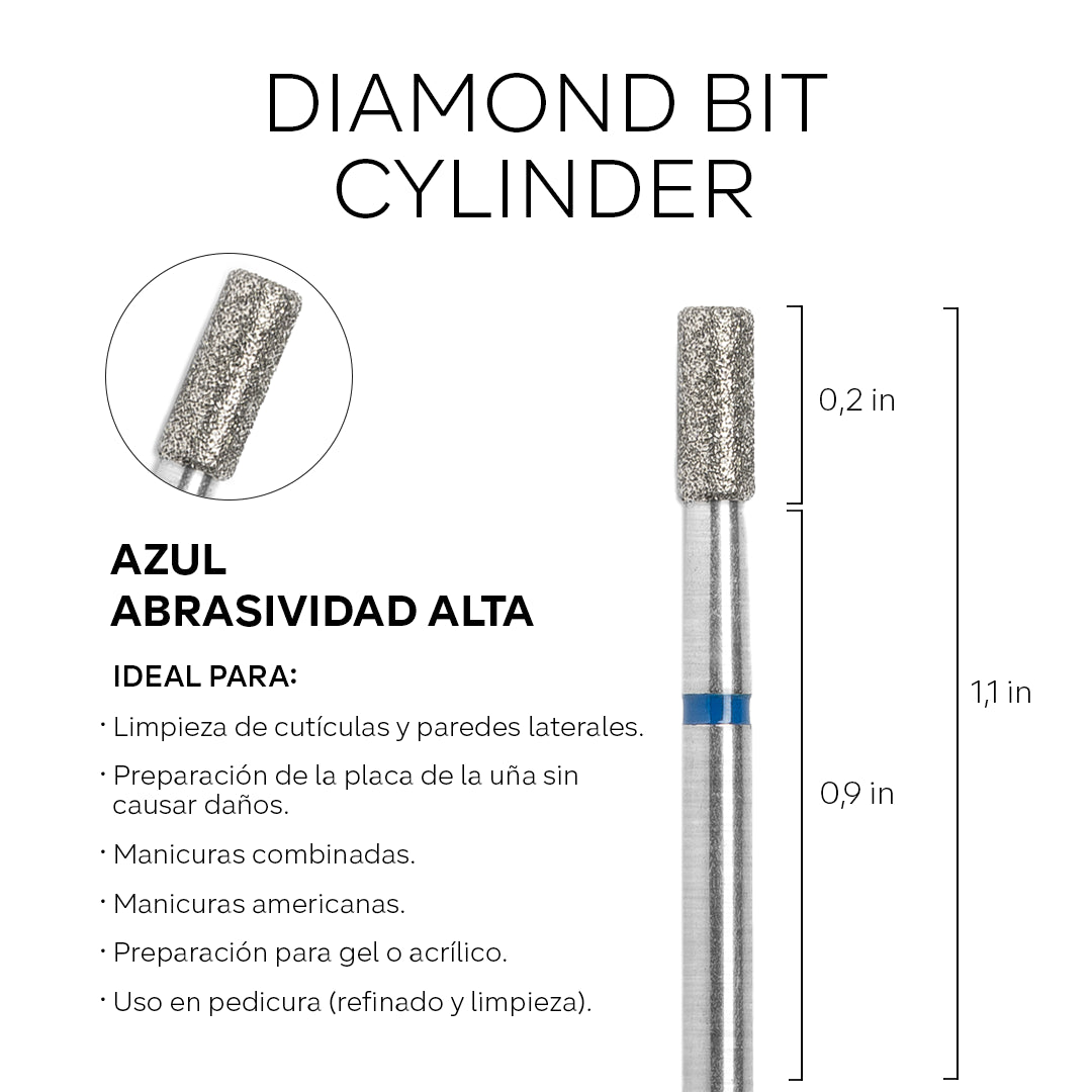 Diamond Bit - Cylinder - 2.5 mm - Blue