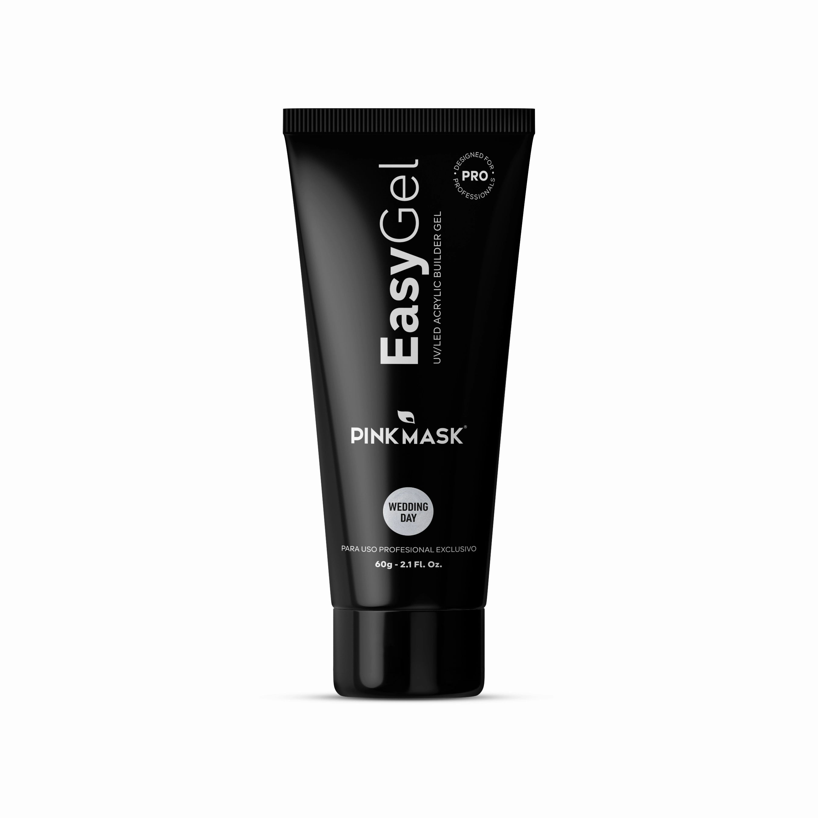 Gel facial Pink Mask Easy Gel para día de boda, envase rosa y diseño elegante en la imagen.