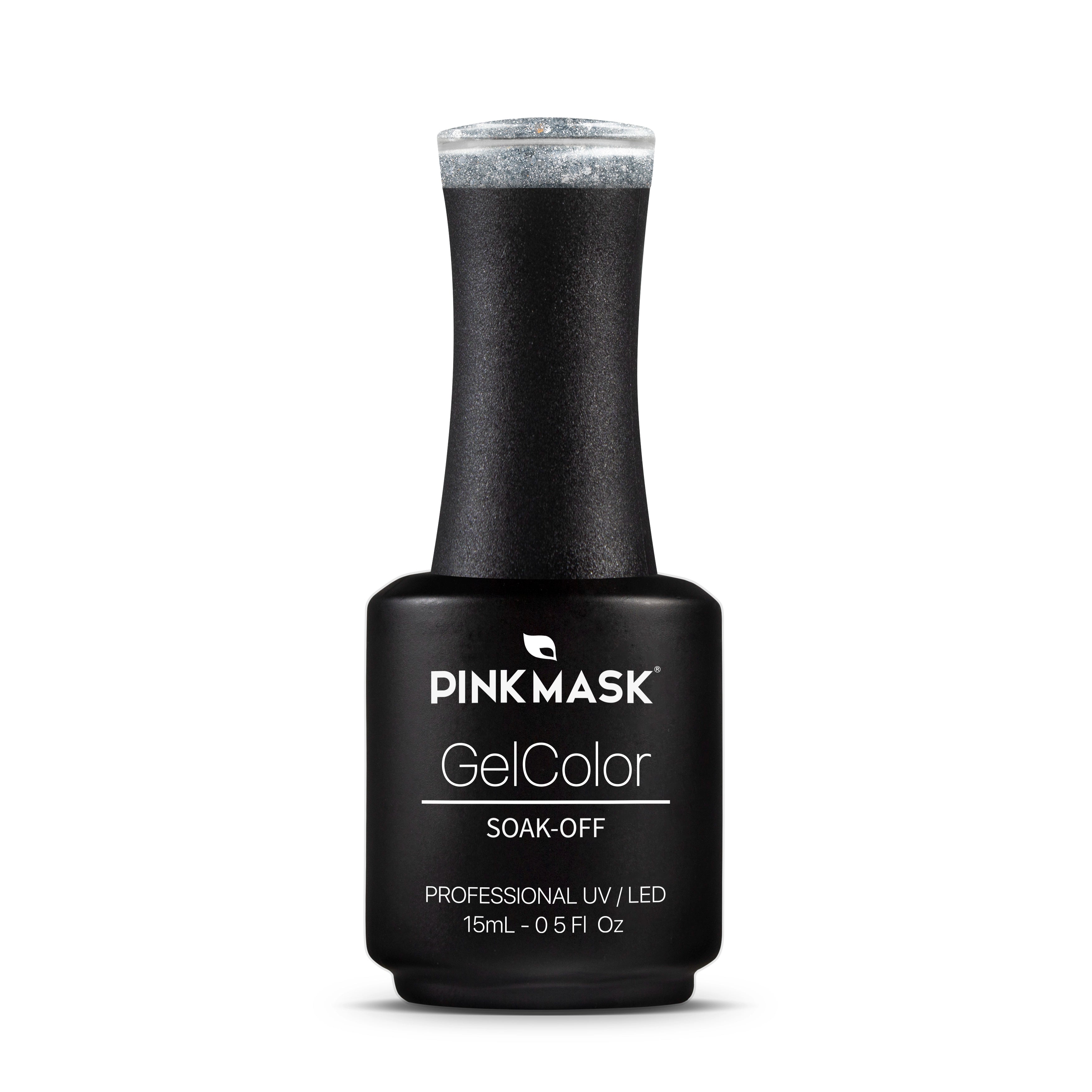 Gel de color Pink Mask Feeling of Love, en color rosa, para cuidado de la piel en frasco con tapa.